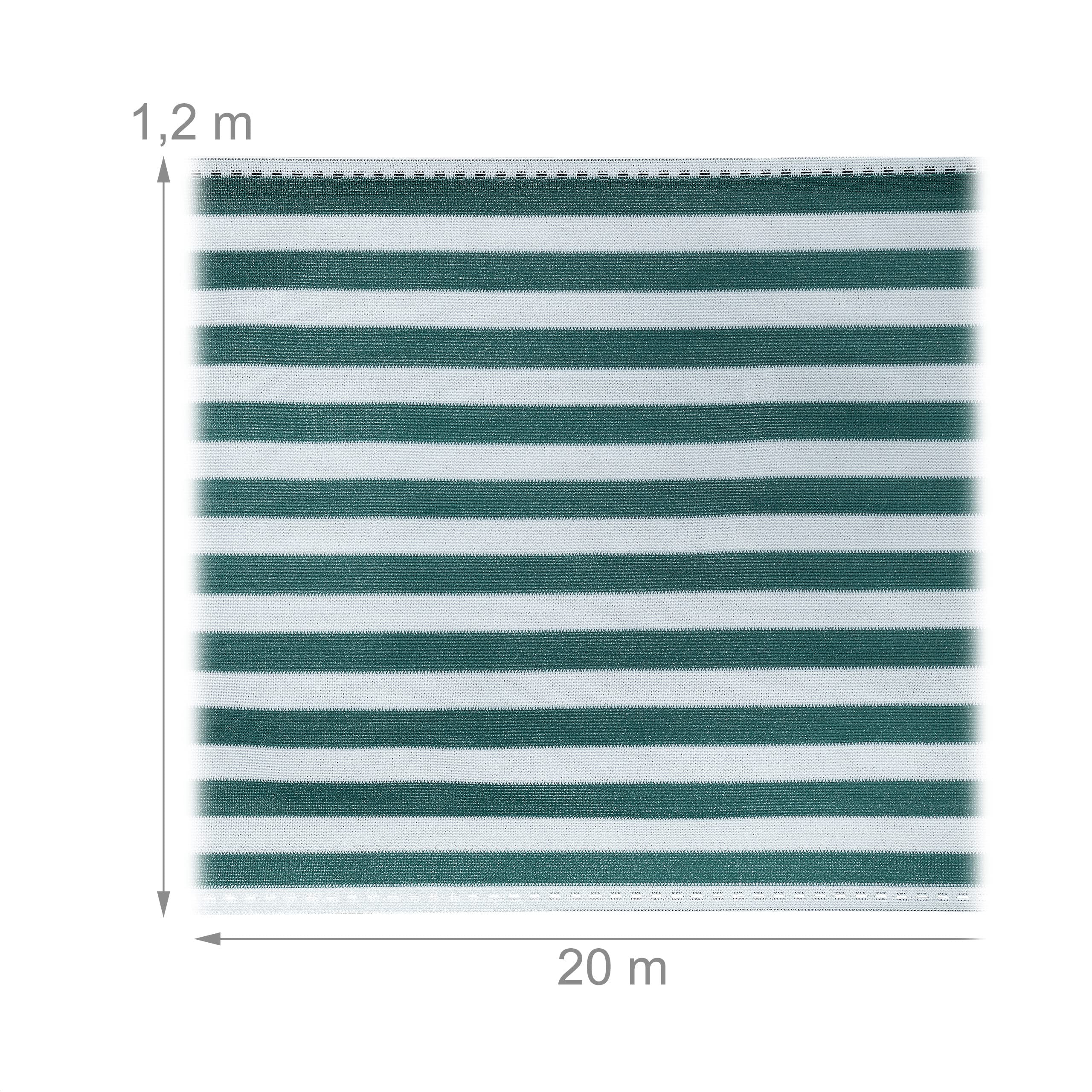 Relaxdays Brise-Vue, paravent clôtures 1,2X 20 m, rambardes, Anti-UV, résistant aux intempéries, PE-HD, Vert-Blanc