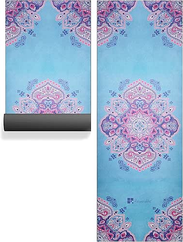 Resveralife Mandala Yoga Mat, Luxury Non-Slip Exercise Mats to Put