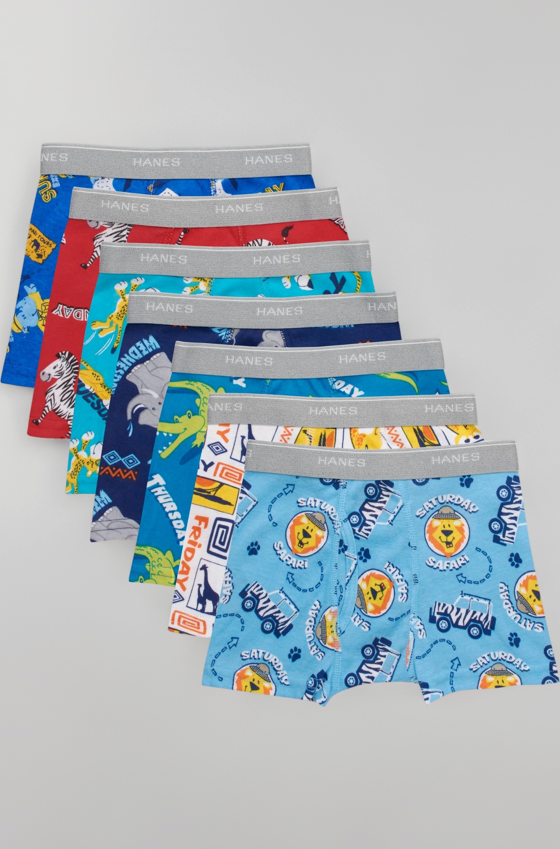 Boys' Underwear, Boxer Briefs for Boys and Toddlers, Soft Cotton, 7 and 10 Packs, Days of Week Assorted, 2-3T