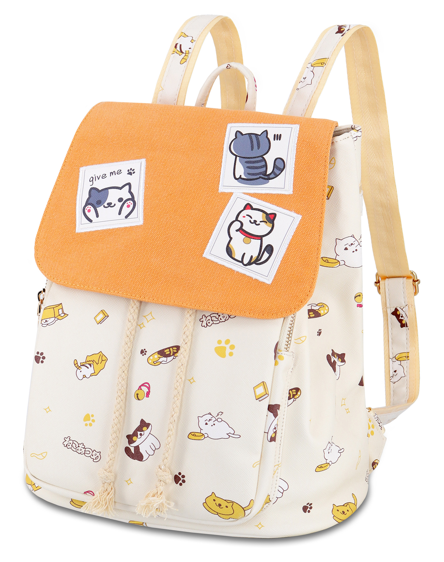 Amazon.com: Roffatide Anime Neko Atsume Backpack Women Cute