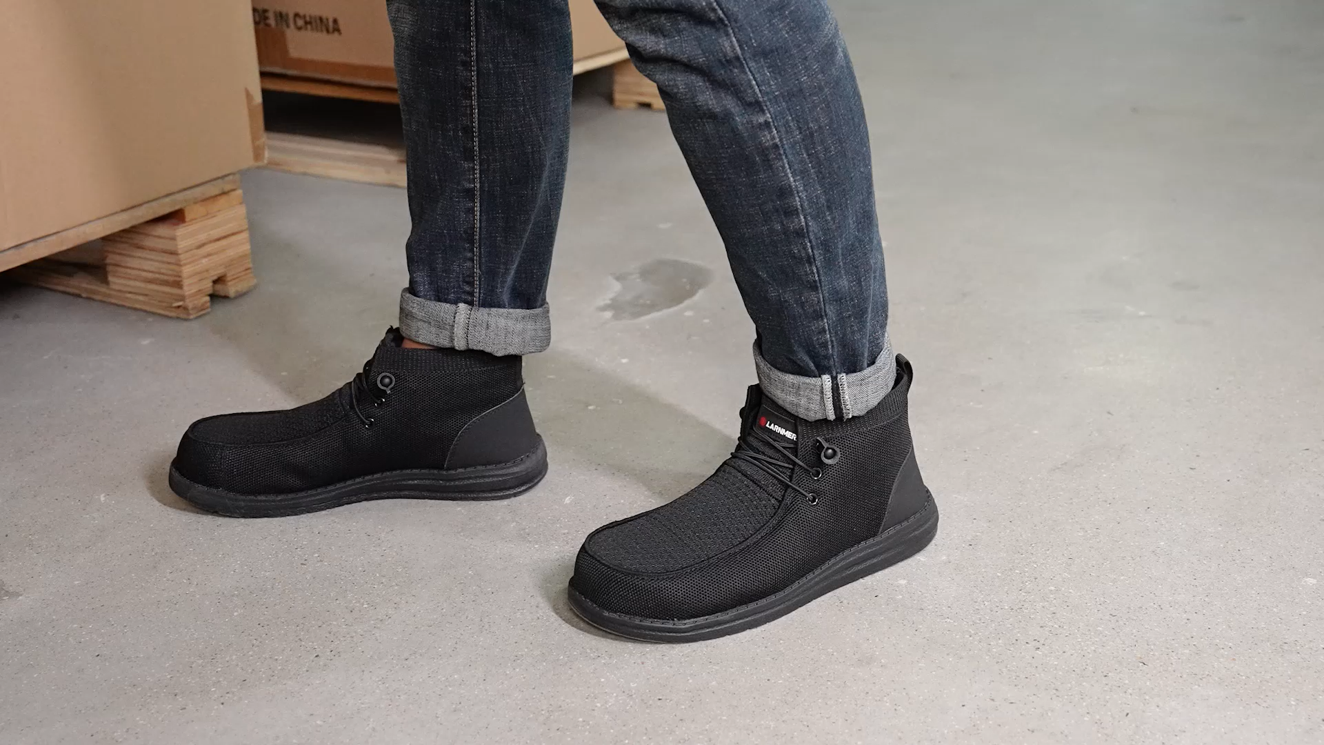 Bottes De Travail Chelsea Homme LARNMERN - Etanches Embout Acier - Semelle Absorbant Chocs