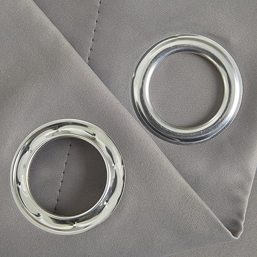 Miniatura 4 de Aquazolax Paneles de cortinas opacas con aislamiento térmico y ojales en la parte superior, 2 paneles, 54 pulgadas de ancho x 54 pulgadas de largo,