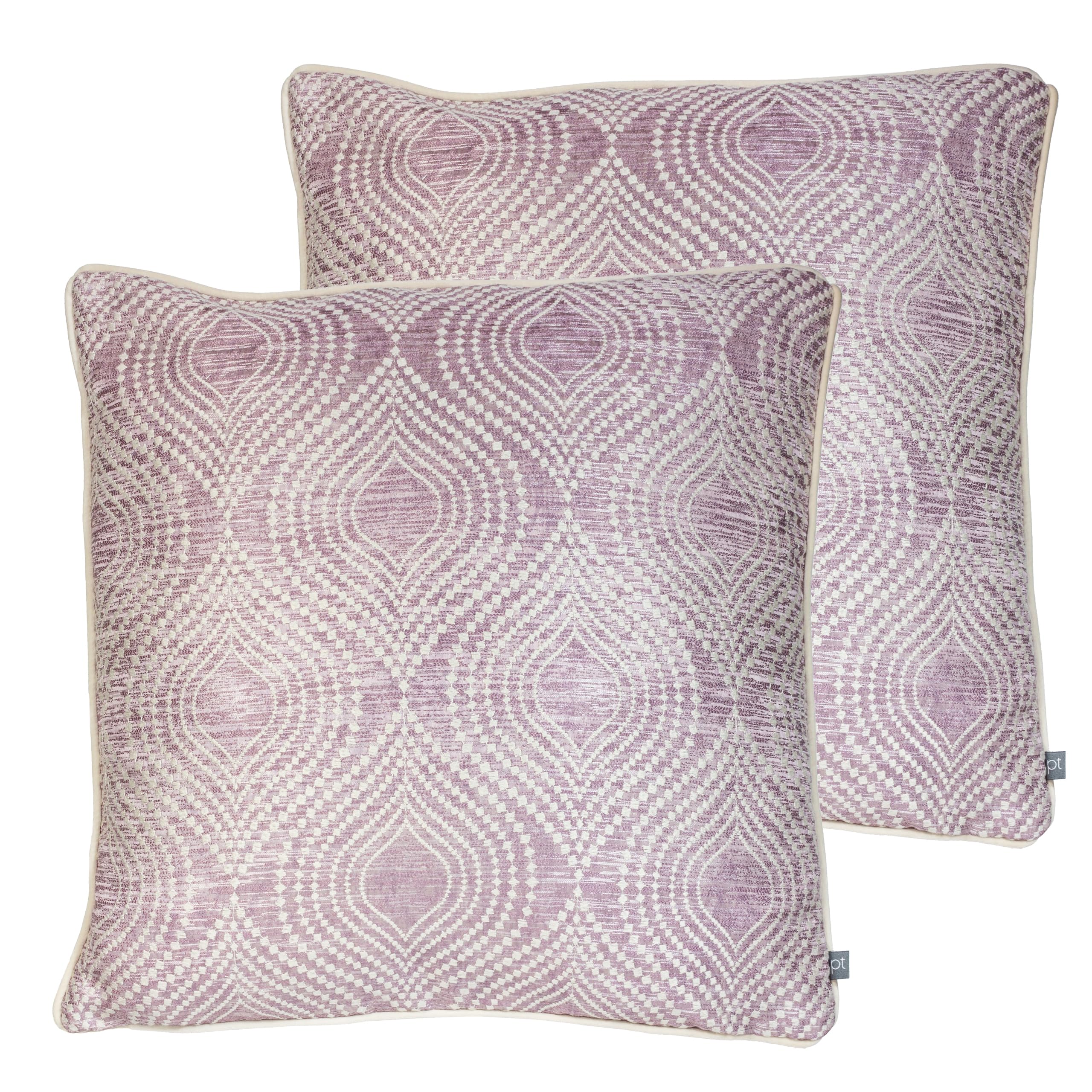 Prestigious Textiles Radiance Feather Filled Cushions Twin Pack, Dusk, 55 x 55cm