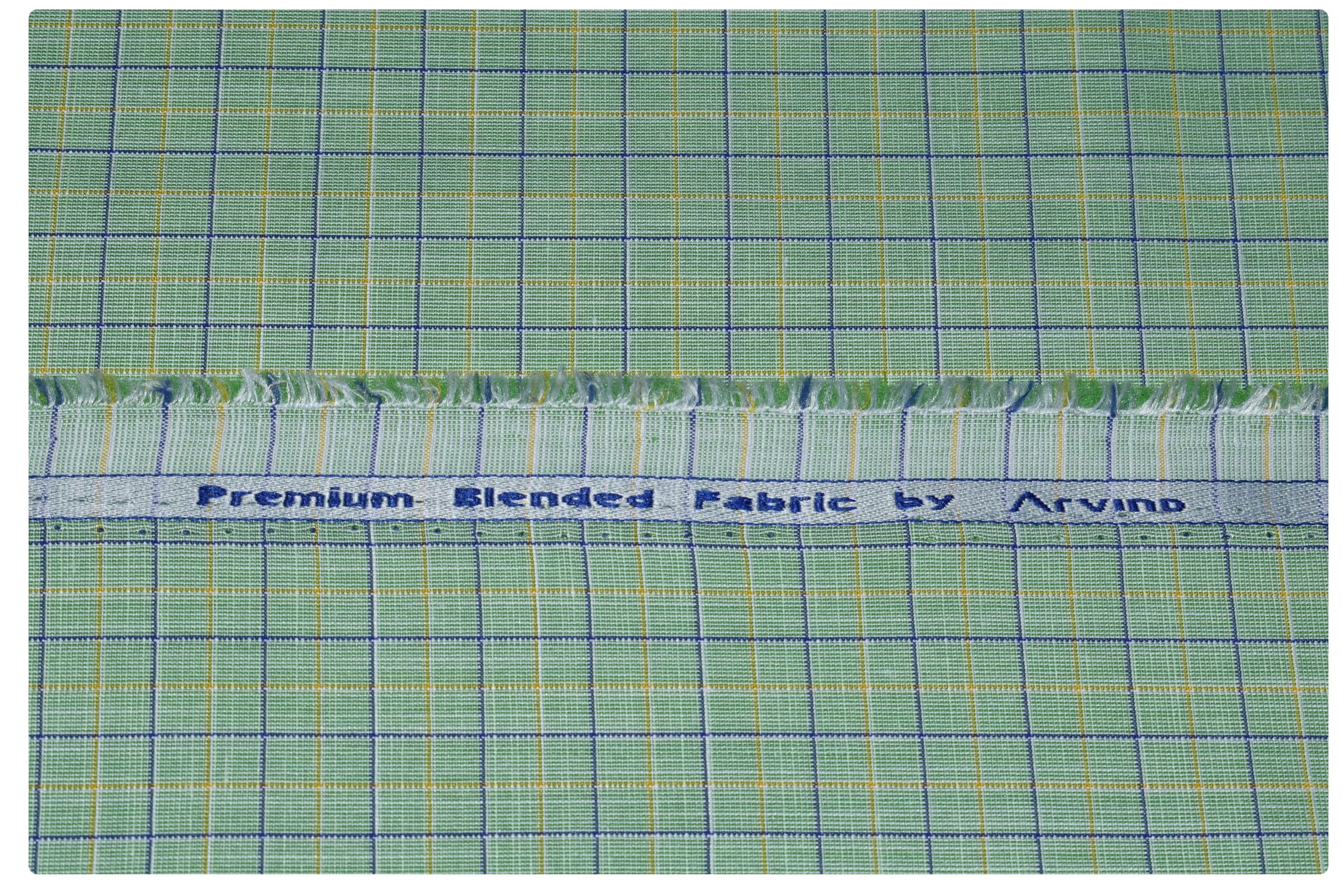 arvind Men's Cotton Poly Blend Checkered Unstitched Shirt Fabric (TW97N1)-picture-42