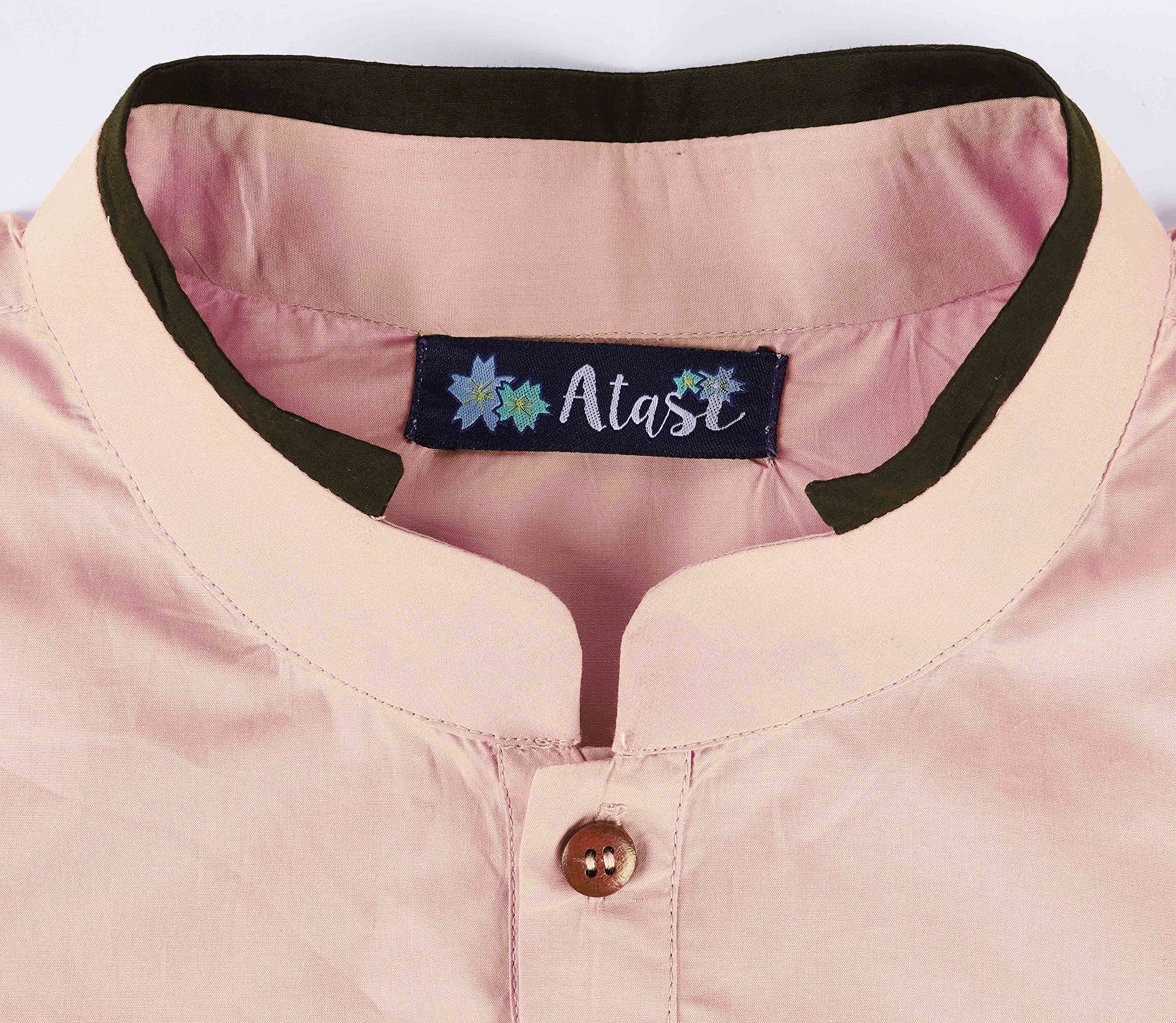 Atasi Herren Henley Welt Tasche Lange Kurta Feste Indische Ethnische Kleidung Für Männer