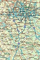 Vista 3 de Mapa de pared de Texas - Laminado 39w x 36h