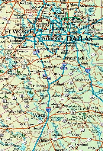 Miniatura 3 de Mapa de pared de Texas - Laminado 39w x 36h