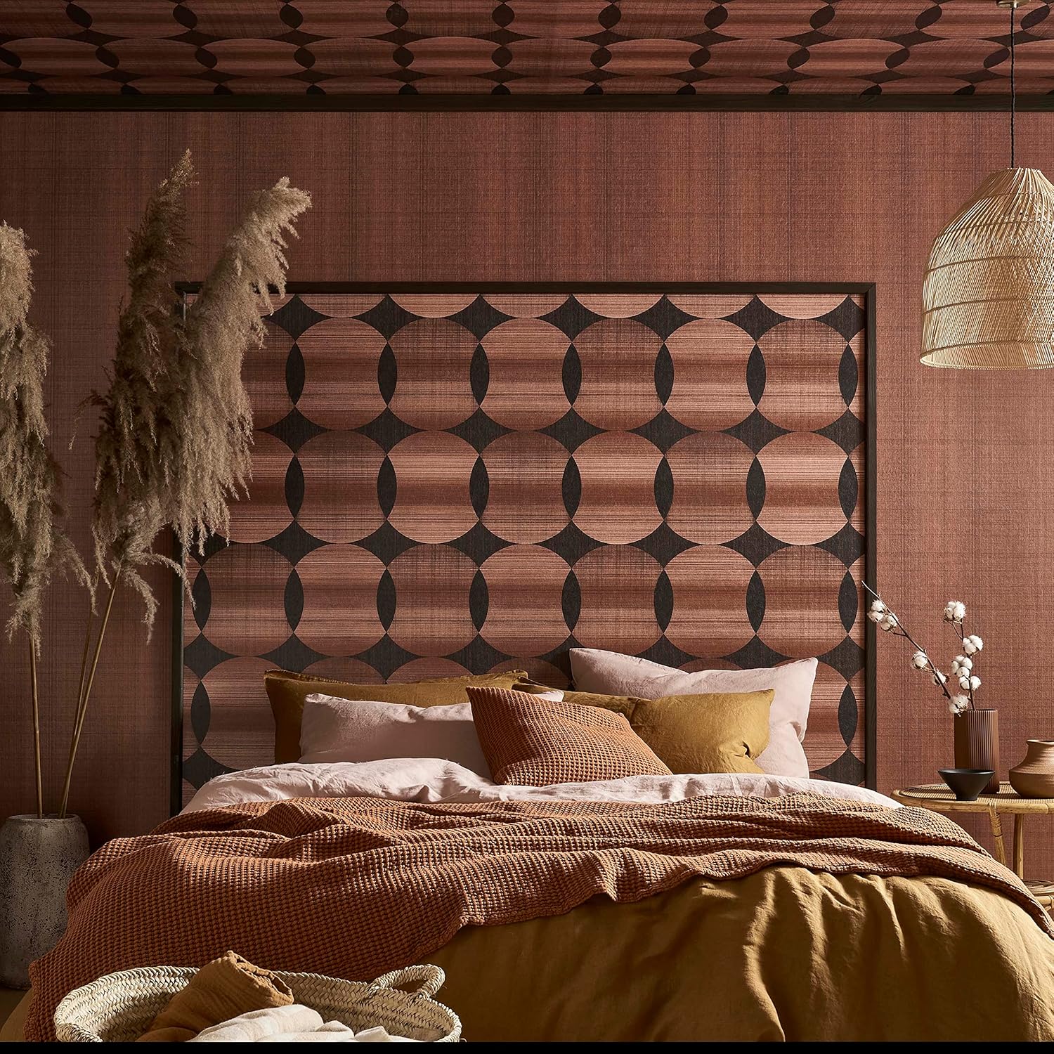 Graham & Brown Tramonto Geometric Paste The Wall Wallpaper (Amber)