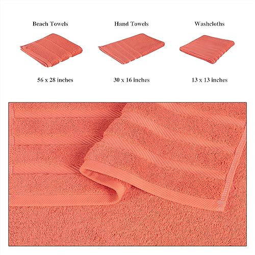 Miniatura 4 de Juego de 6 toallas de baño de algodón de lujo, súper suaves y de secado rápido, ultra absorbentes, para baño y playa