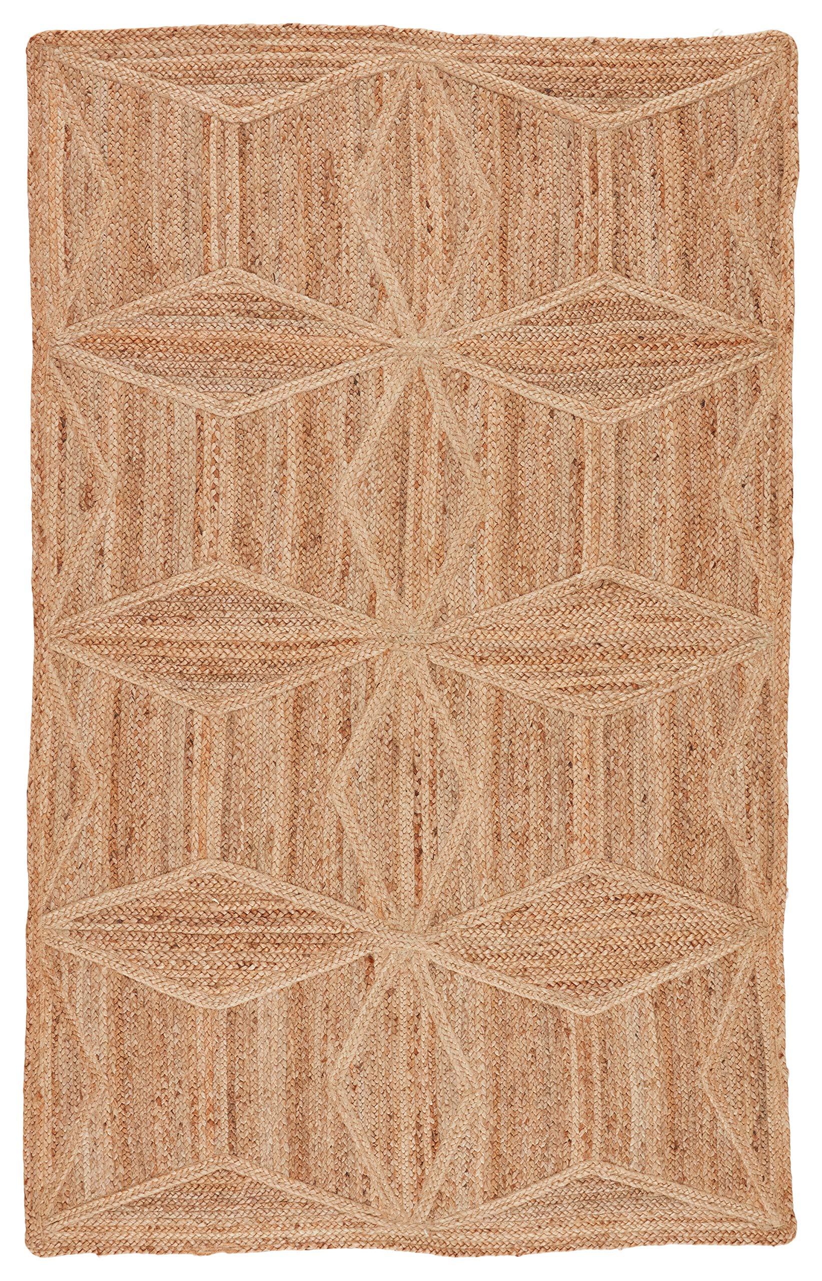 Jaipur Living Jute 2x3 Area Rug, Midcentury Modern, Beige/White