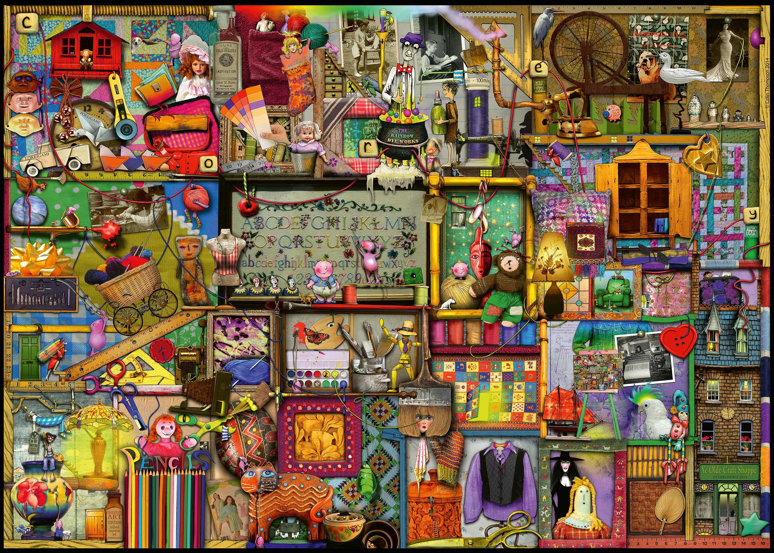 Ravensburger Puzzle 2D 1000 elementów: Szafka z rękodziełem, Nowy design