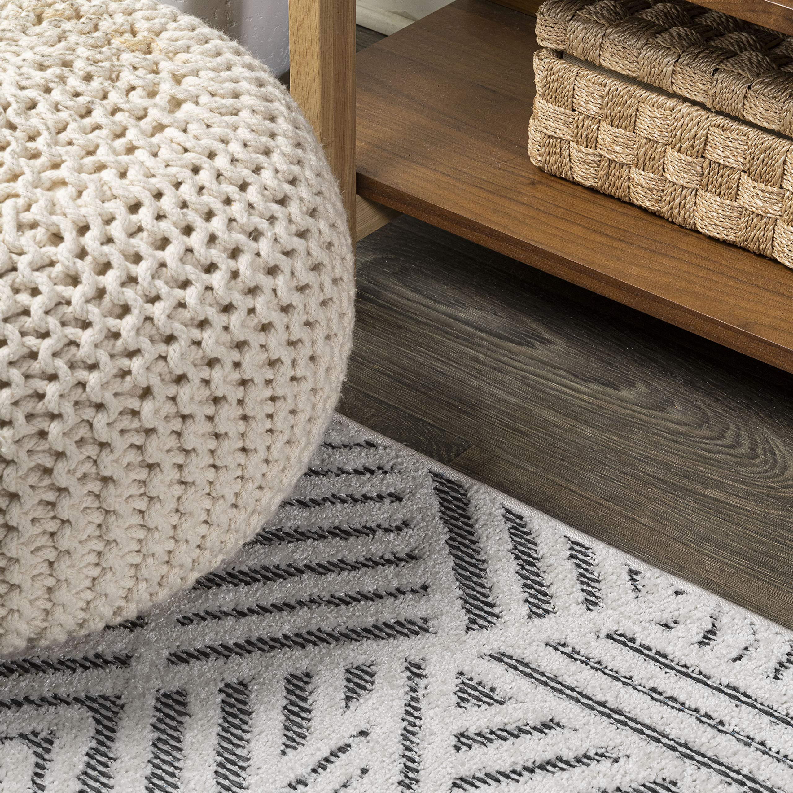 JONATHAN Y SBH103A-210 Jordan High-Low Pile Art Deco Geometric Indoor ...