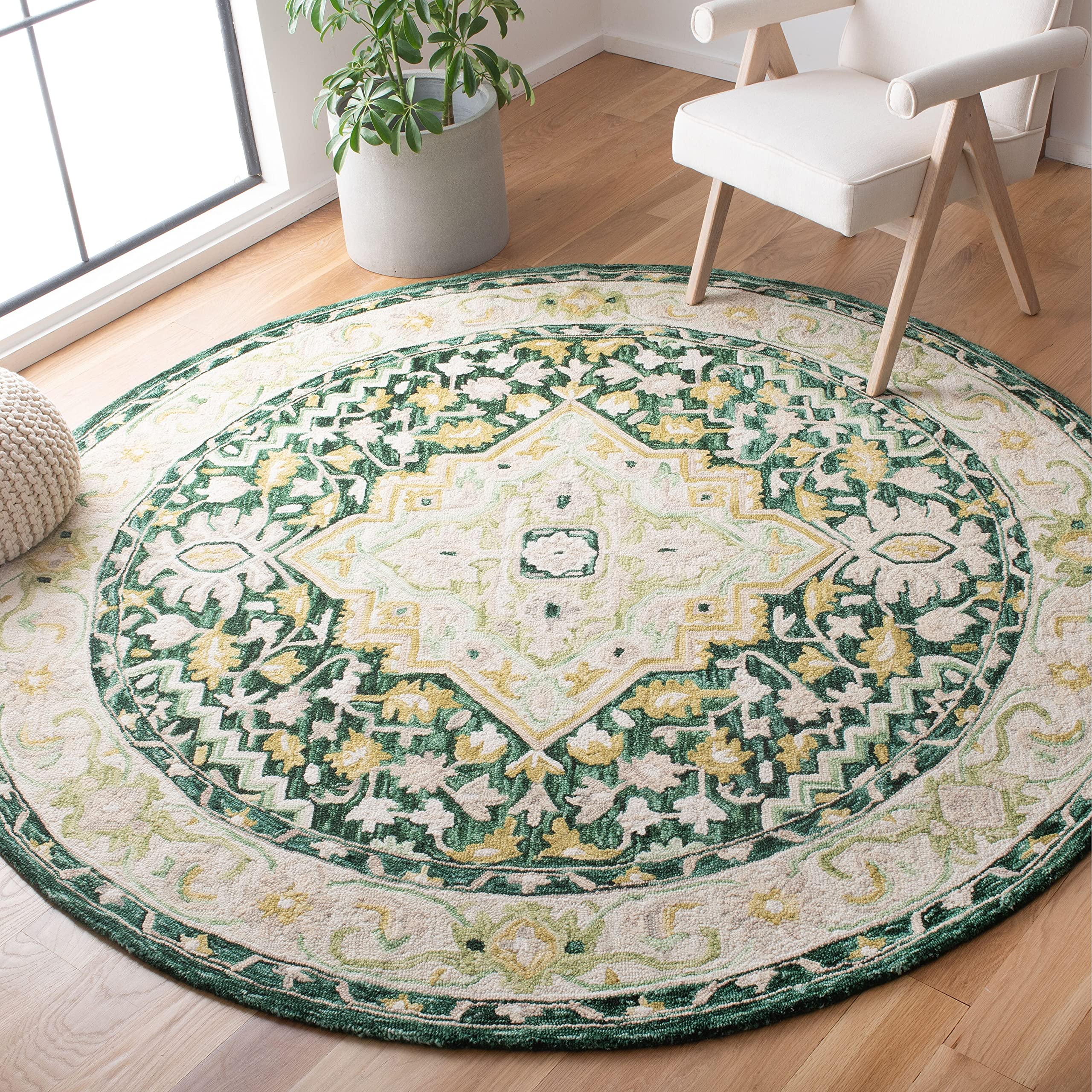 SAFAVIEH Aspen Collection Accent Rug - 3' X 5', Blue & Gold 7 thumbnail image