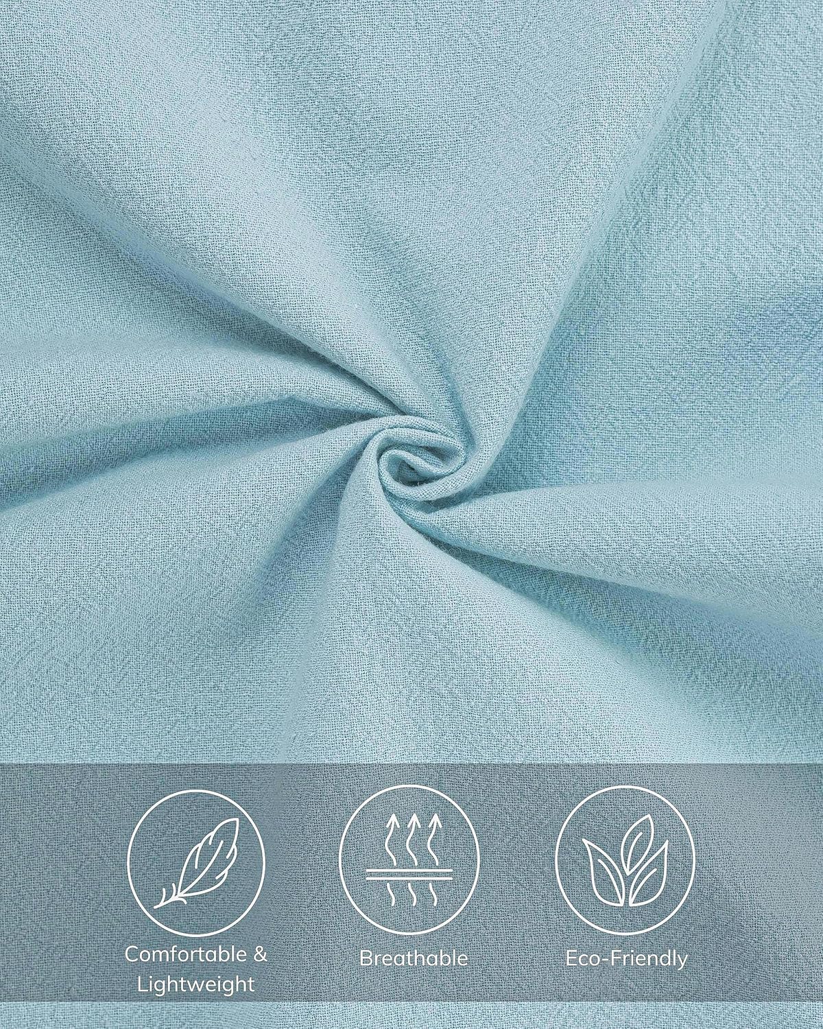 LOFBAZ Women Summer Flowy Cotton Linen Palazzo Wide Leg Pants Beach High Waisted Trousers Boho Long Lounge Pant with Pockets - Image 5