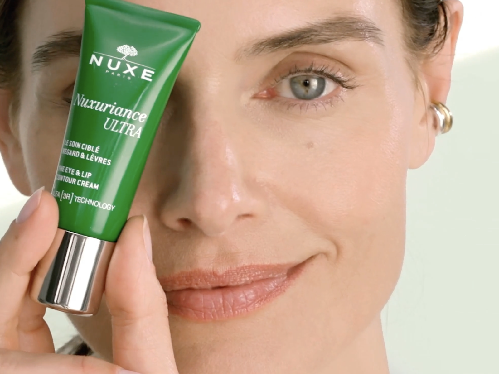 Nuxe Nuxuriance Ultra Eye & Lip Contour Cream with Hyaluronic Acid and ALFA 3R Technology, Firming, Anti-Aging Treatment, 0.51 fl oz