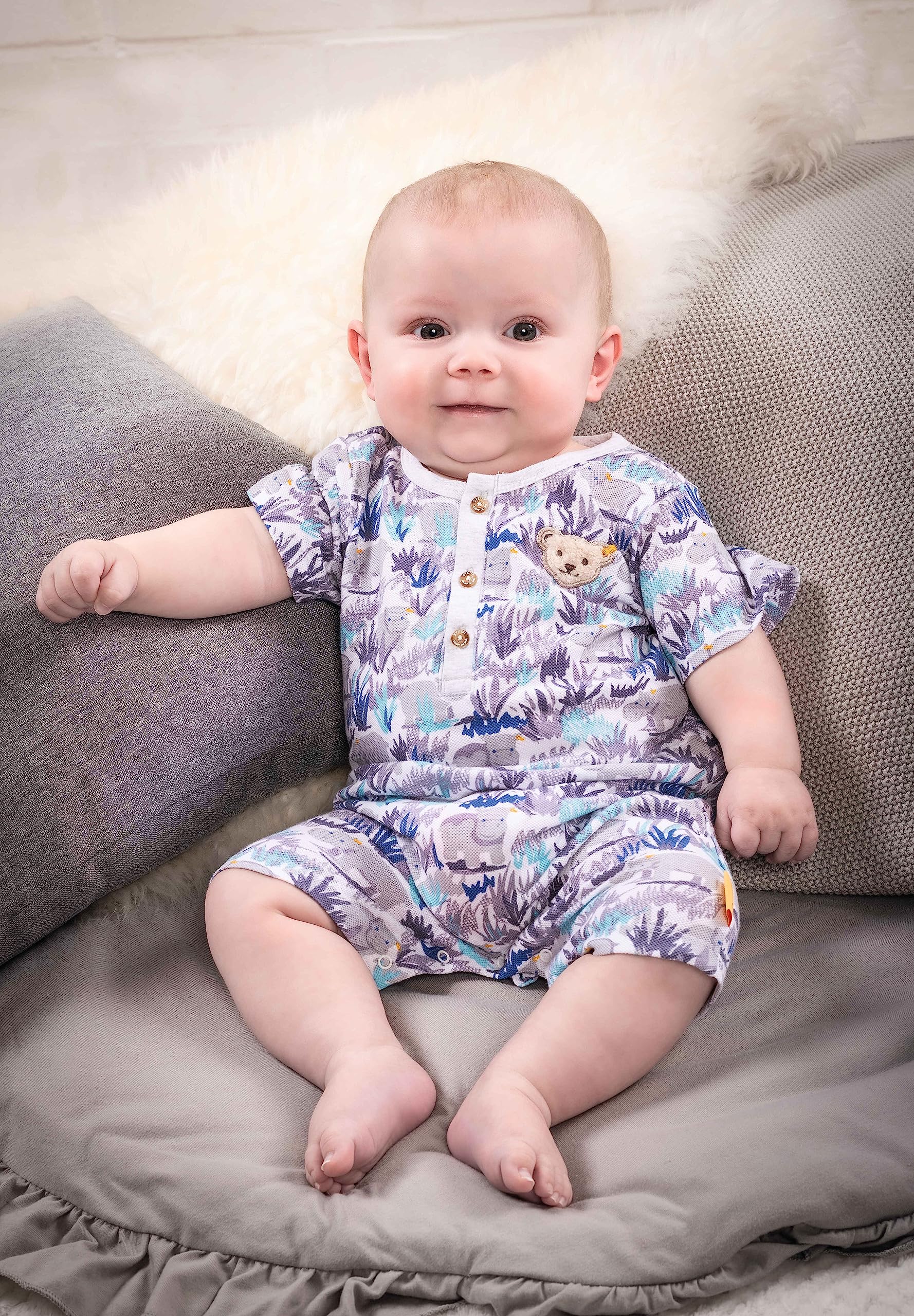 Steiff Baby-Jungen Spielanzug Kleinkind Unterwäsche-Satz
