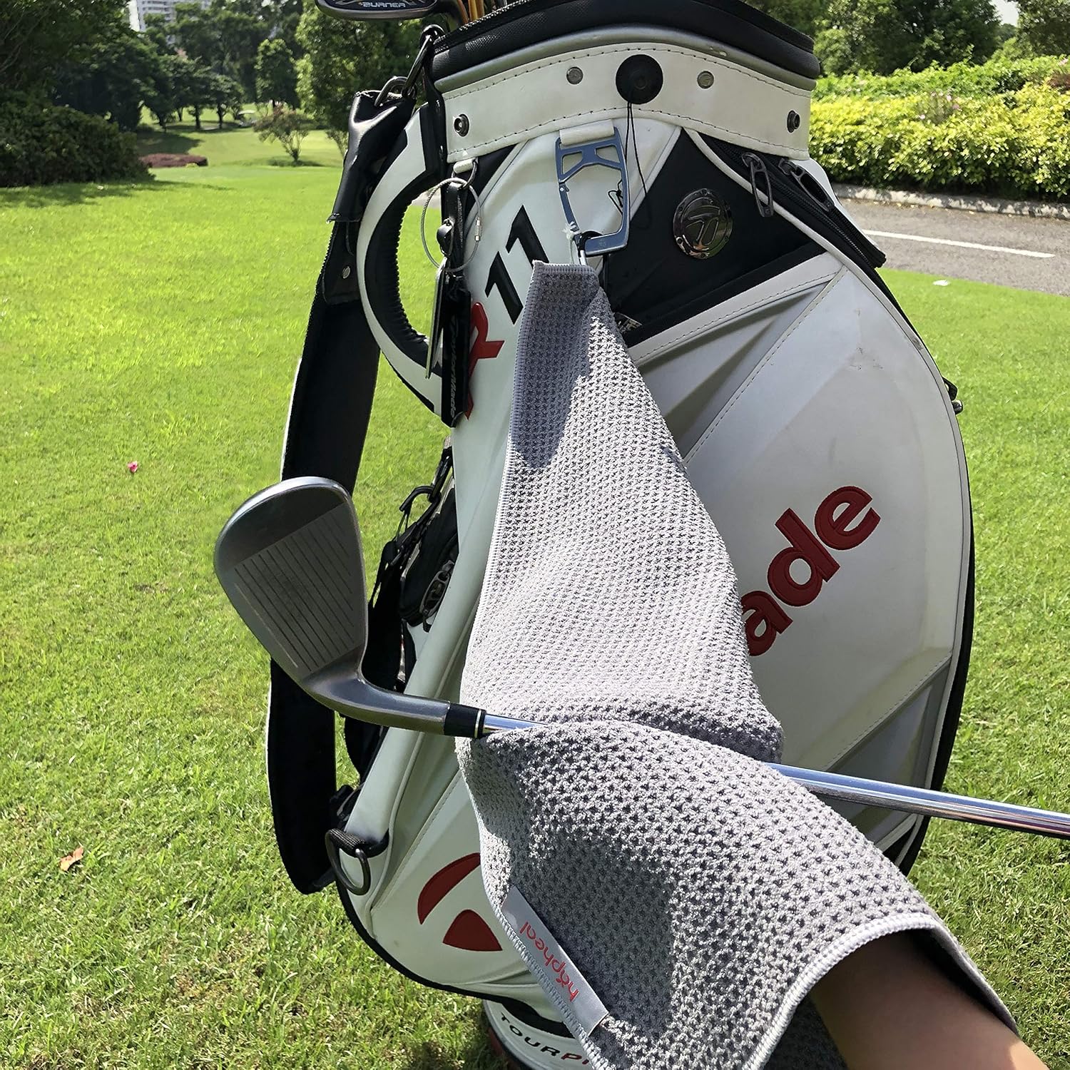 review hapheal Golf Towel for Golf Bags with Clips(4 Pack), Disc Golf Towels for Men and Women