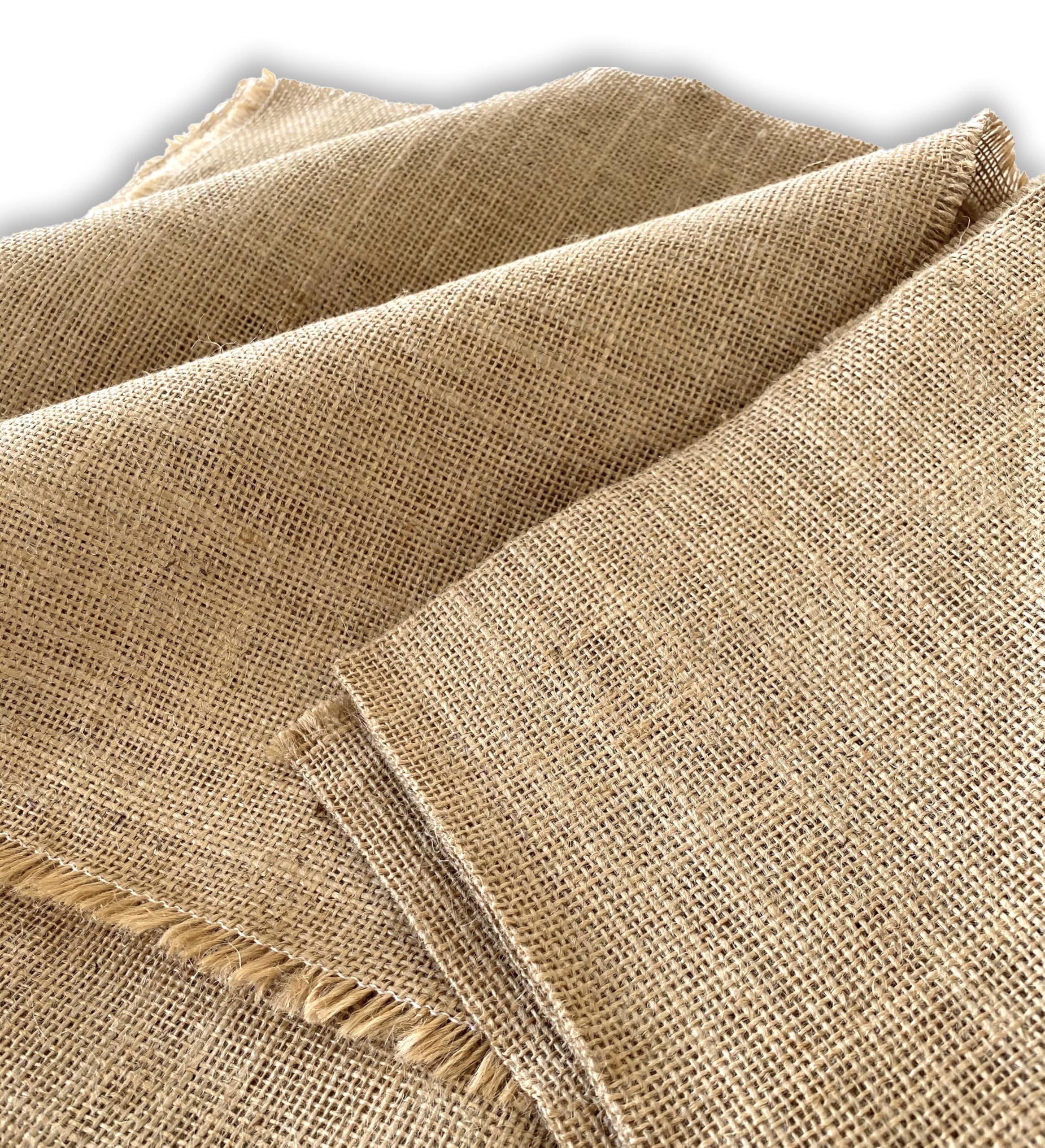 IPEA 100% Natural Jute Canvas - [Size 140 x 120 cm] - Real Jute Fabric - Fabric for Upholstery, Decoration, Accessories, Parties, Creations, DIY - Natural Fibre - Ideal for Events