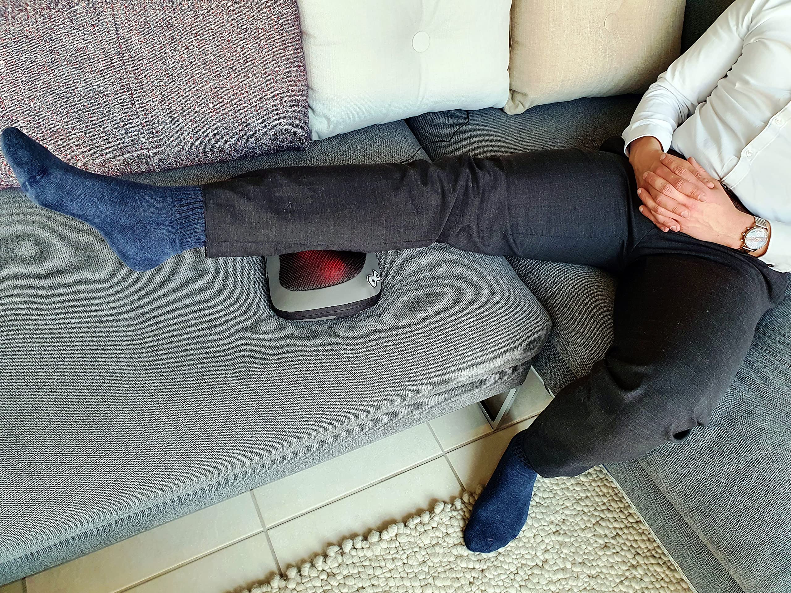 Shiatsu 3D Massagekissen Nacken & Rücken, Anthrazit