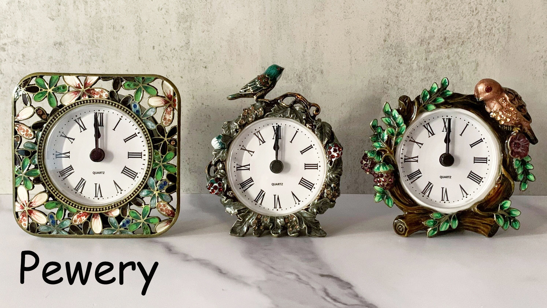 Amazon.com: Pewery Decorative Mini Table Clock, Vintage