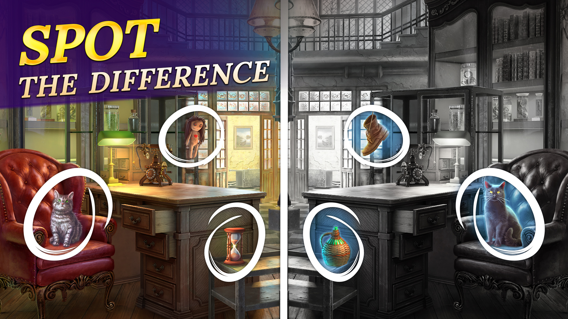 Sherlock Find Hidden Objects and Master Match 3 Puzzles. Search for