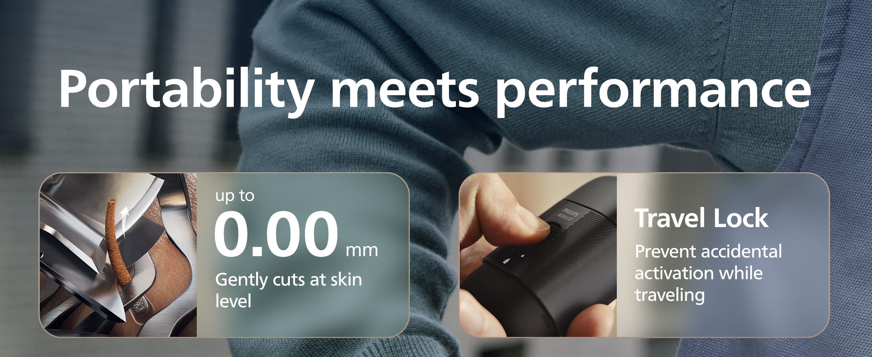 Philips Norelco Shaver 500 Series - Compact Electric Shaver, Lift & Cut System, SteelPrecision Blades, 3D Floating Heads, Wet & Dry Shave, Travel Case, Travel Lock, Magnetic Cap, Model S591/94