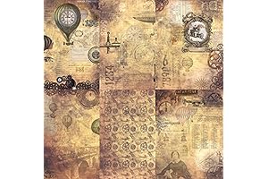 Stencils for Walls: Steampunk Mix Decoupage Mulberry Paper