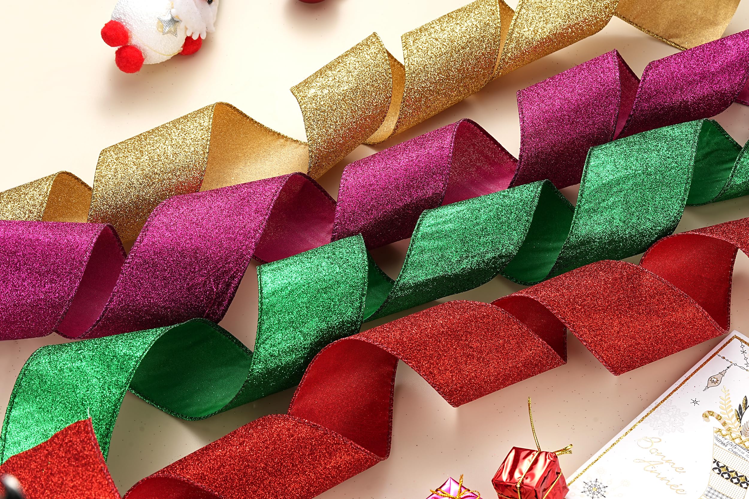 LEMESO Cinta Dorada Para árbol De Navidad, Cinta De Malla Con Alambre Para  árbol De Navidad, 2 Pulgadas X 10 Yardas, Cinta Dorada Para Decoración De  árbol De Navidad, Suministros De, image size:2500x1667