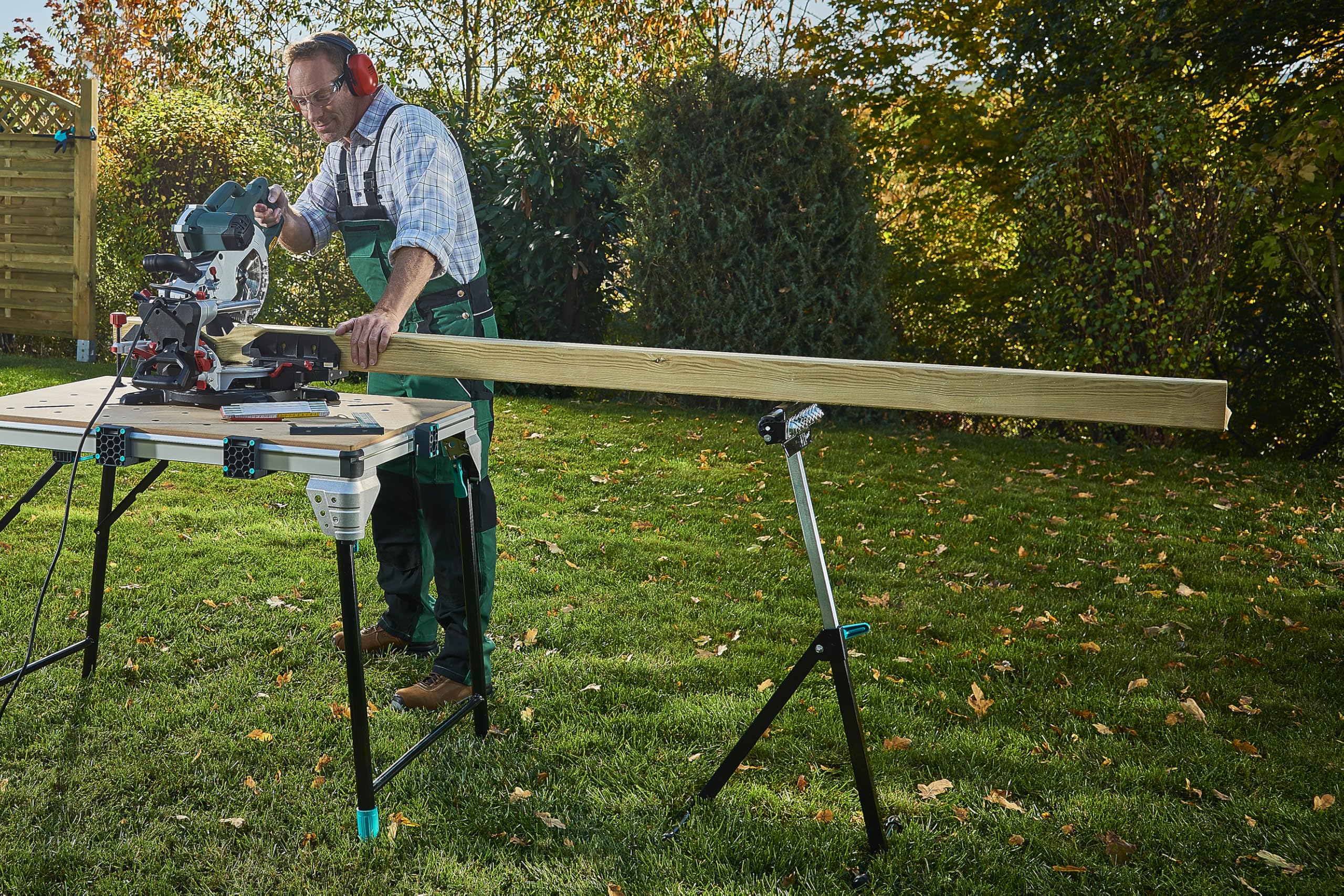 wolfcraft Supporto di appoggio e rulliera I 6102300 I Rulliera a tre funzioni per appoggiare o far slittare il pezza da lavorare