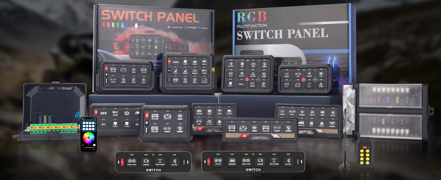 Amazon.co.jp: CHELHEAD 6連 スイッチパネル Bluetooth アプリ制御 RGB
