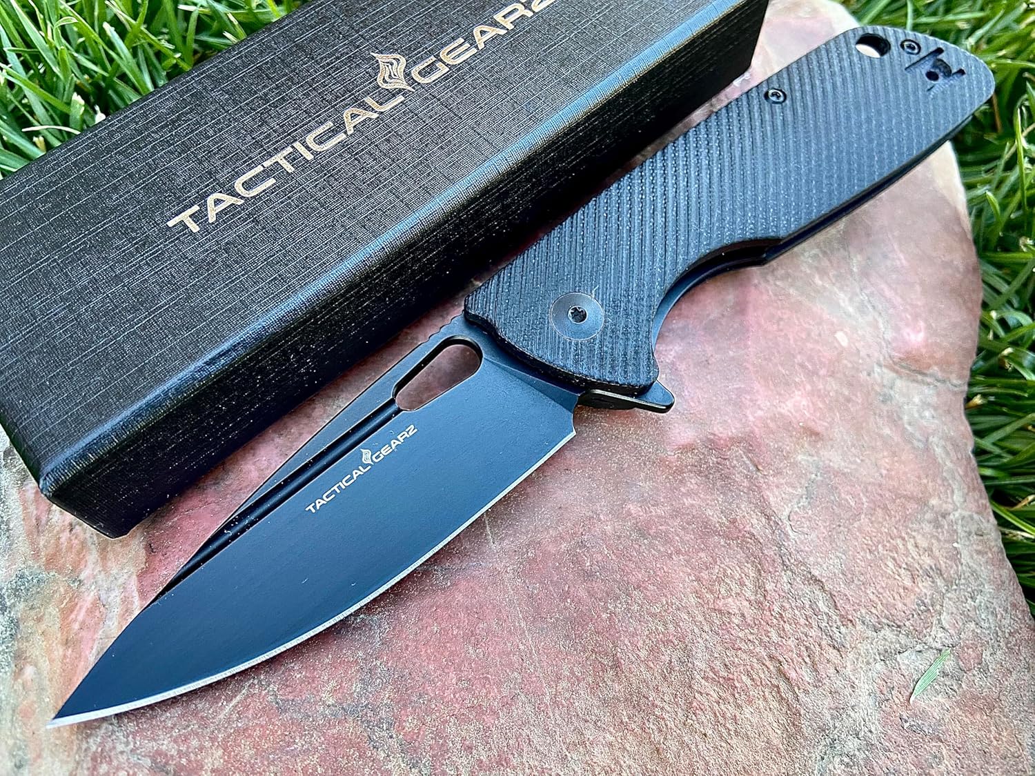 TACTICAL GEARZ Pocket Folding Knife for EDC! G10 Handle