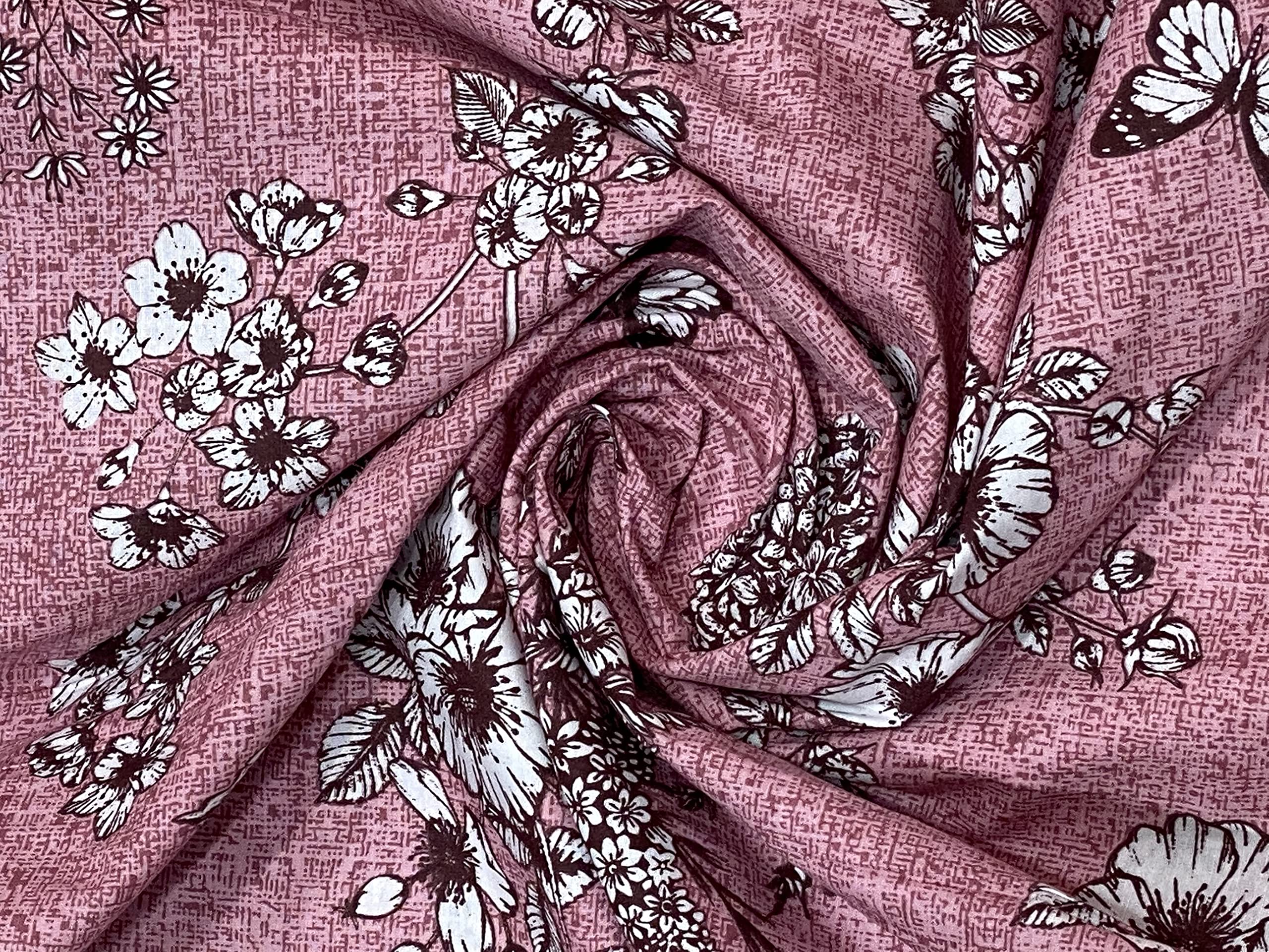 Printed Poly Cotton Fabric Bed Sheet Fabric Craft 240CM/94' Extra Wide Fabric Sold by The Metre