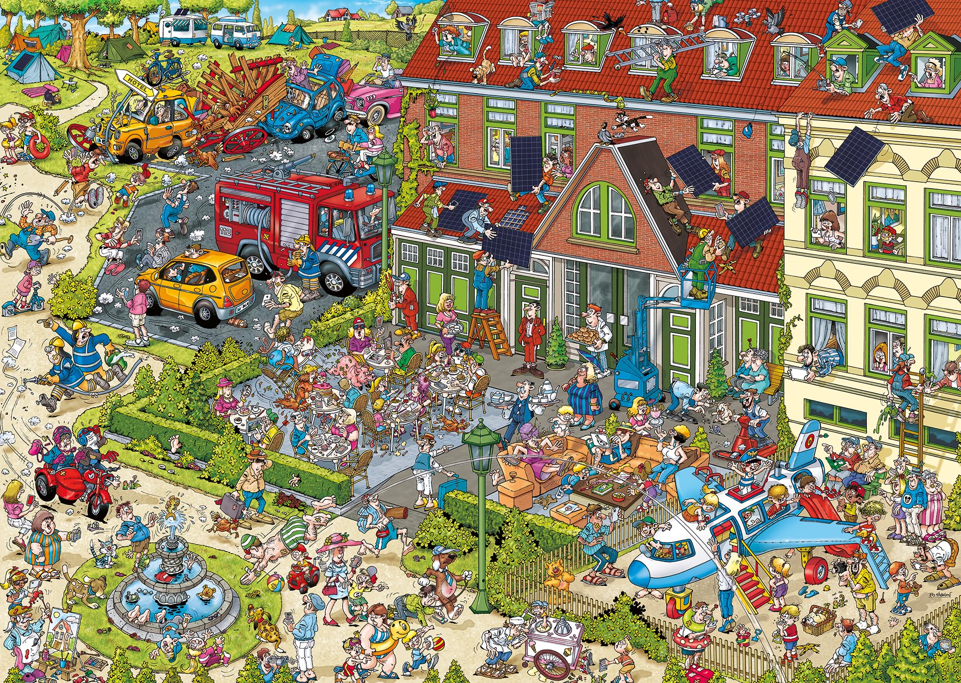 Ravensburger Ray Comic Series - The Hotel - 1000 Piece Jigsaw Puzzle for Adults and Kids Age 12 Years Up, Multicolor, 49.7 cm x 69.9 cm