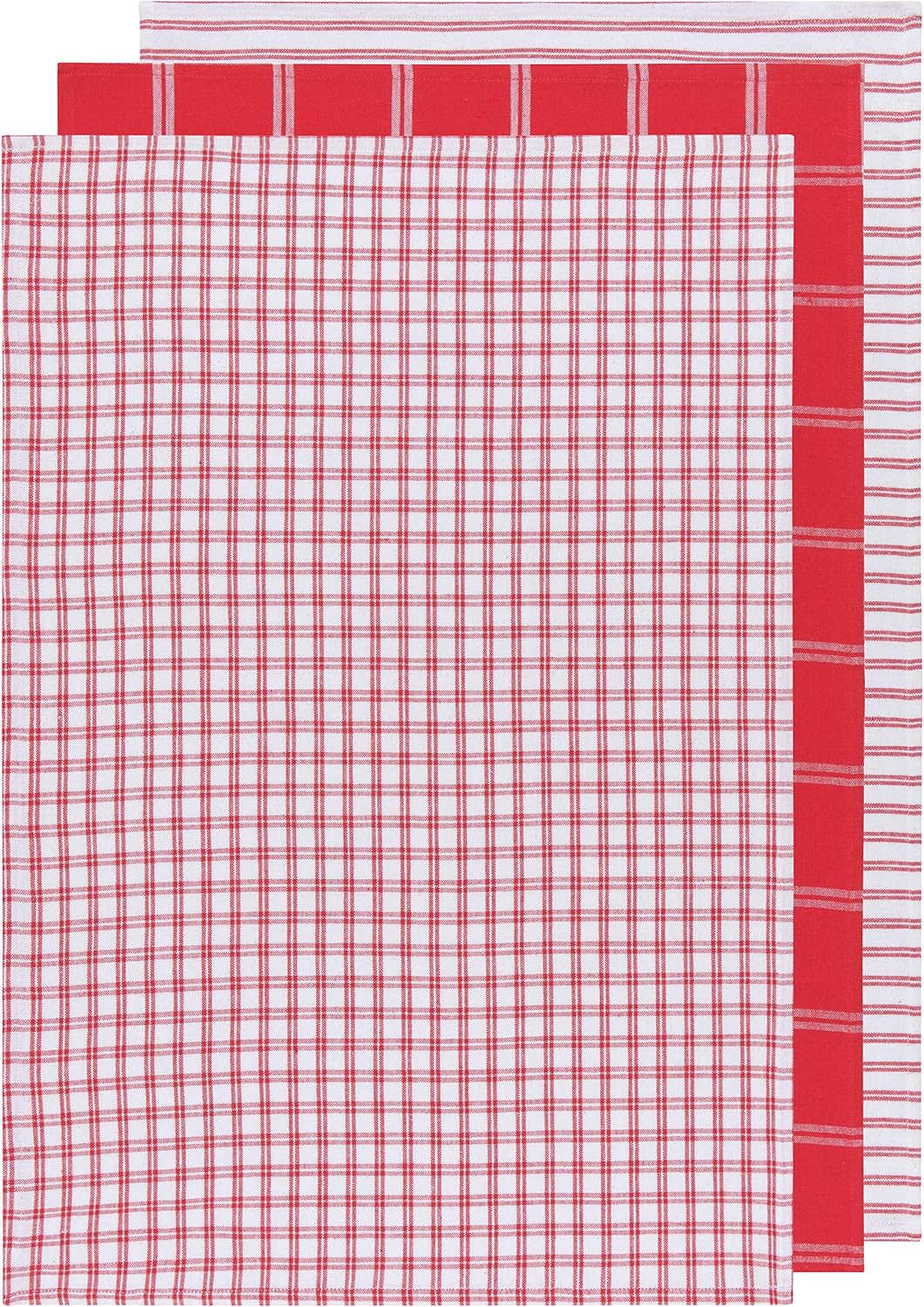 Now Designs Red Tic Tac Toe Dishtowels Set of 3 Kitchen