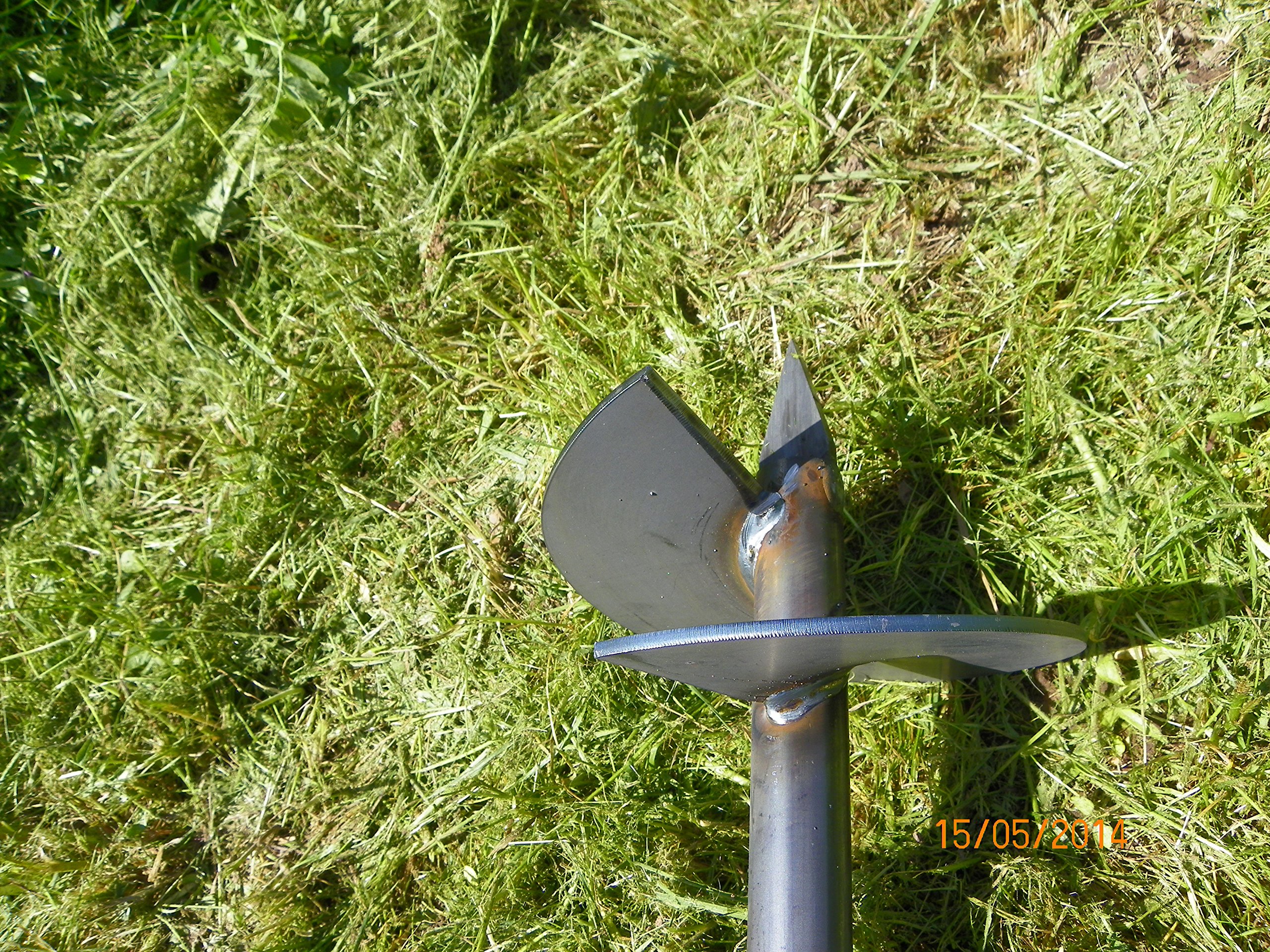 150 mm Erdbohrer Handerdbohrer Erdlochbohrer Pflanzbohrer Pfahlbohrer Lochspaten Erdlochausheber Pfostenbohrer