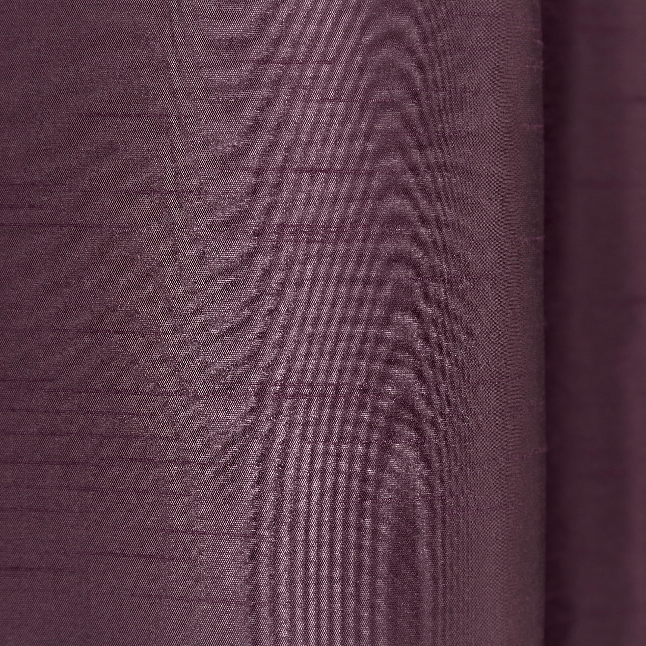 Catherine Lansfield Downstairs Faux Silk 66x90 Inch Blackout Thermal Insulating Eyelet Curtains Two Panels Aubergine - Image 4