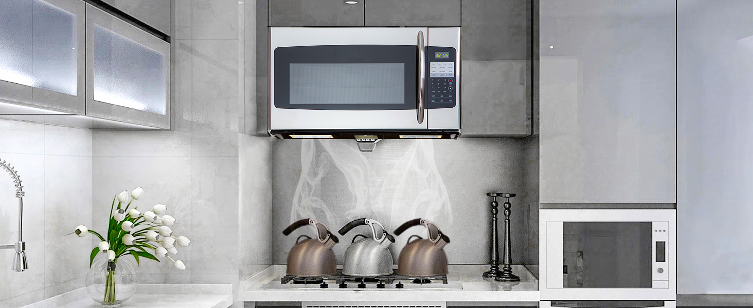 SMETA-Over-The-Range-Microwave-Over-The-Range-Microwave-with-Vent-17-Cu-Ft-30-Inch-1000W-Over-the-Stove-with-Exhaust-Fan-Stainless-Steel-Under-Cabinet-Bottom-Light-Safe-Child-Lock-for-RV