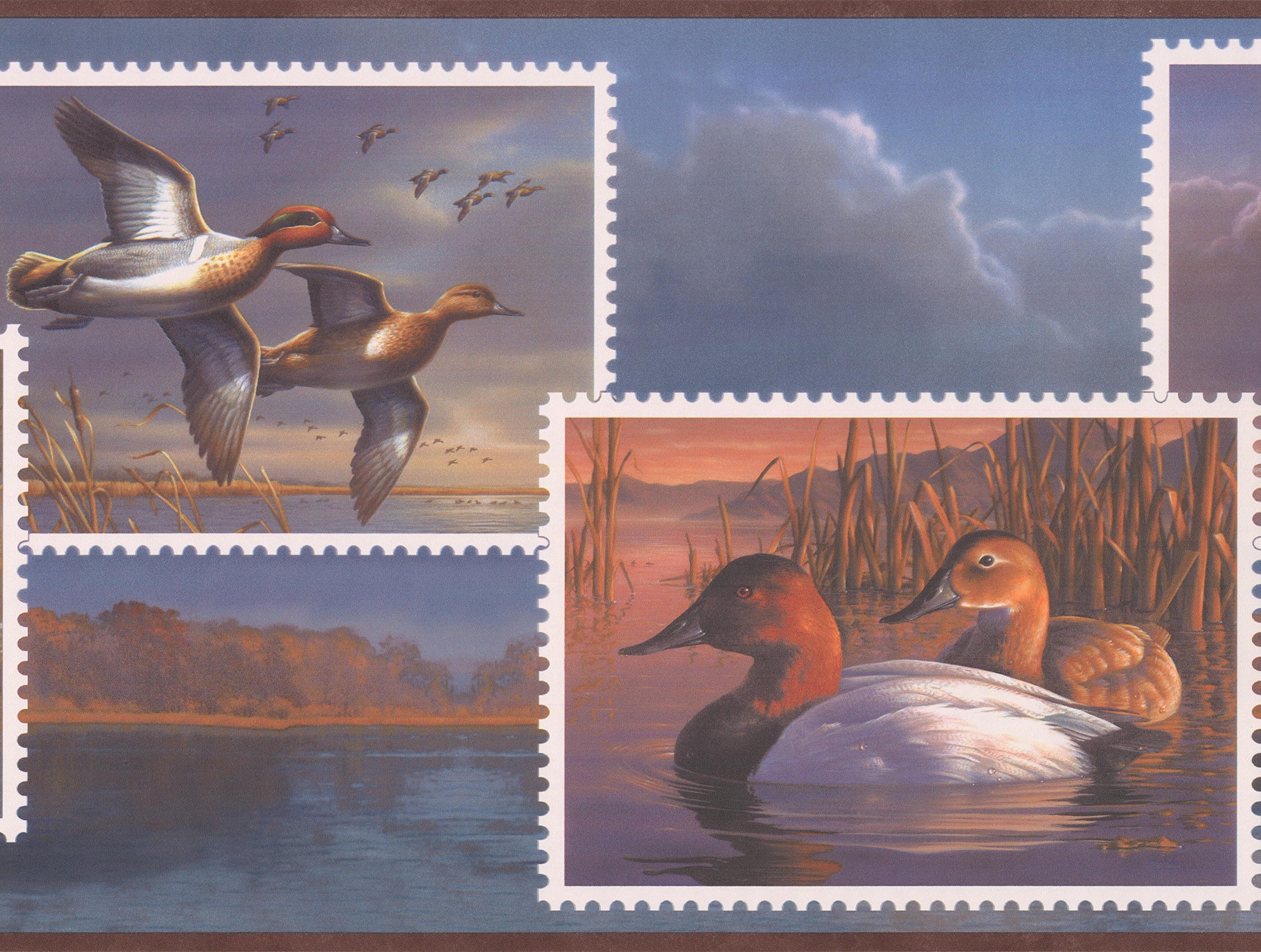 Frise murale canards pour masquer les imperfections et égayer un salon terne