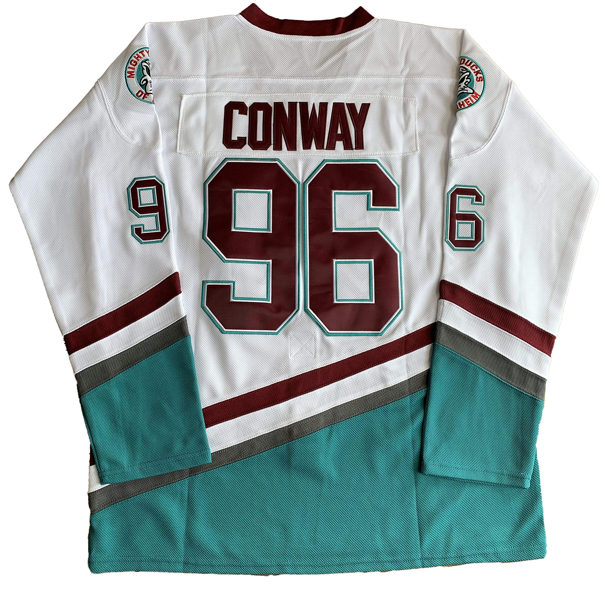 Hombres Mighty Ducks 33 Greg Goldberg 96 Charlie Conway 99 Adam Banks - Camisetas de hockey sobre hielo