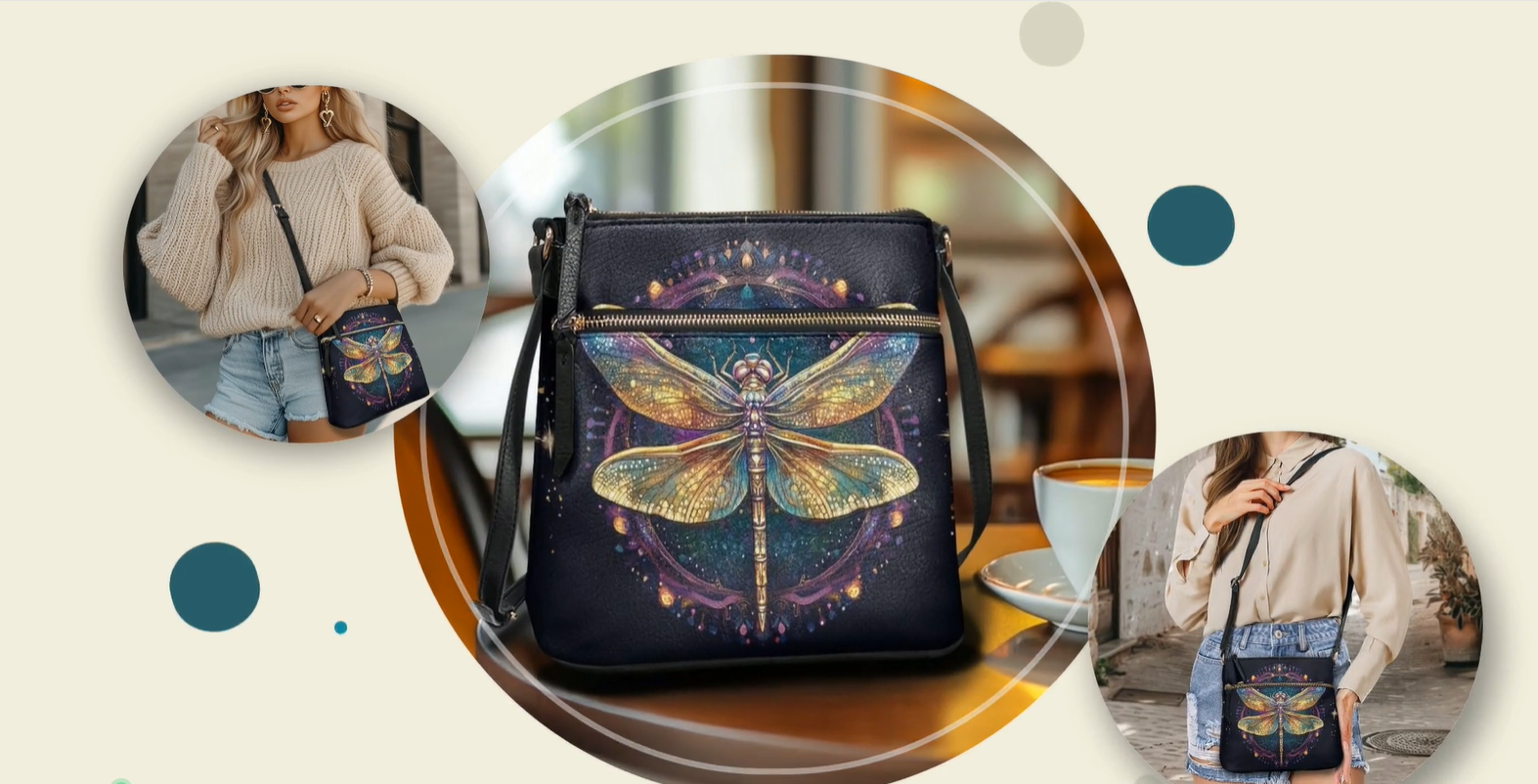 Bolso Hobo de Cuero para Mujer con Correa Ajustable y Bolsillos miniatura 7