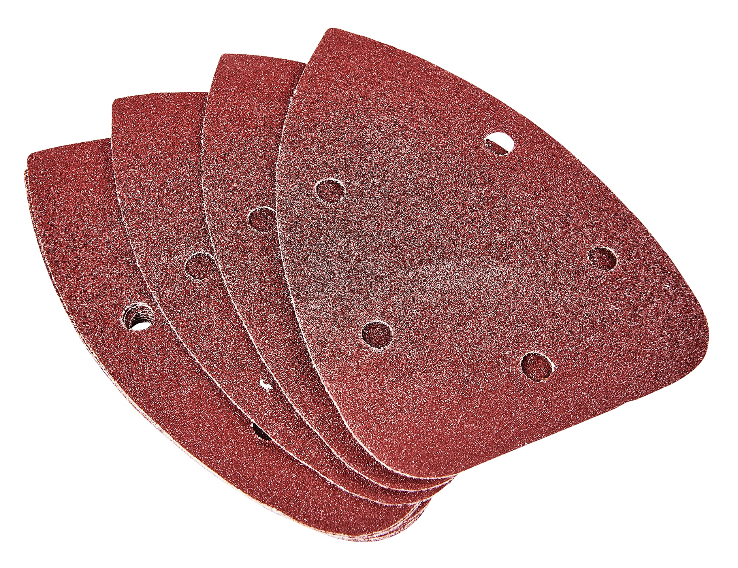 Amtech Red V4030 P120 Grit Hook And Loop Delta Sheets 10 Piece Set, 140Mm X 140Mm X 100Mm Triangle Sanding Paper, 240 V, Clear, 140 X 140 X 100Mm