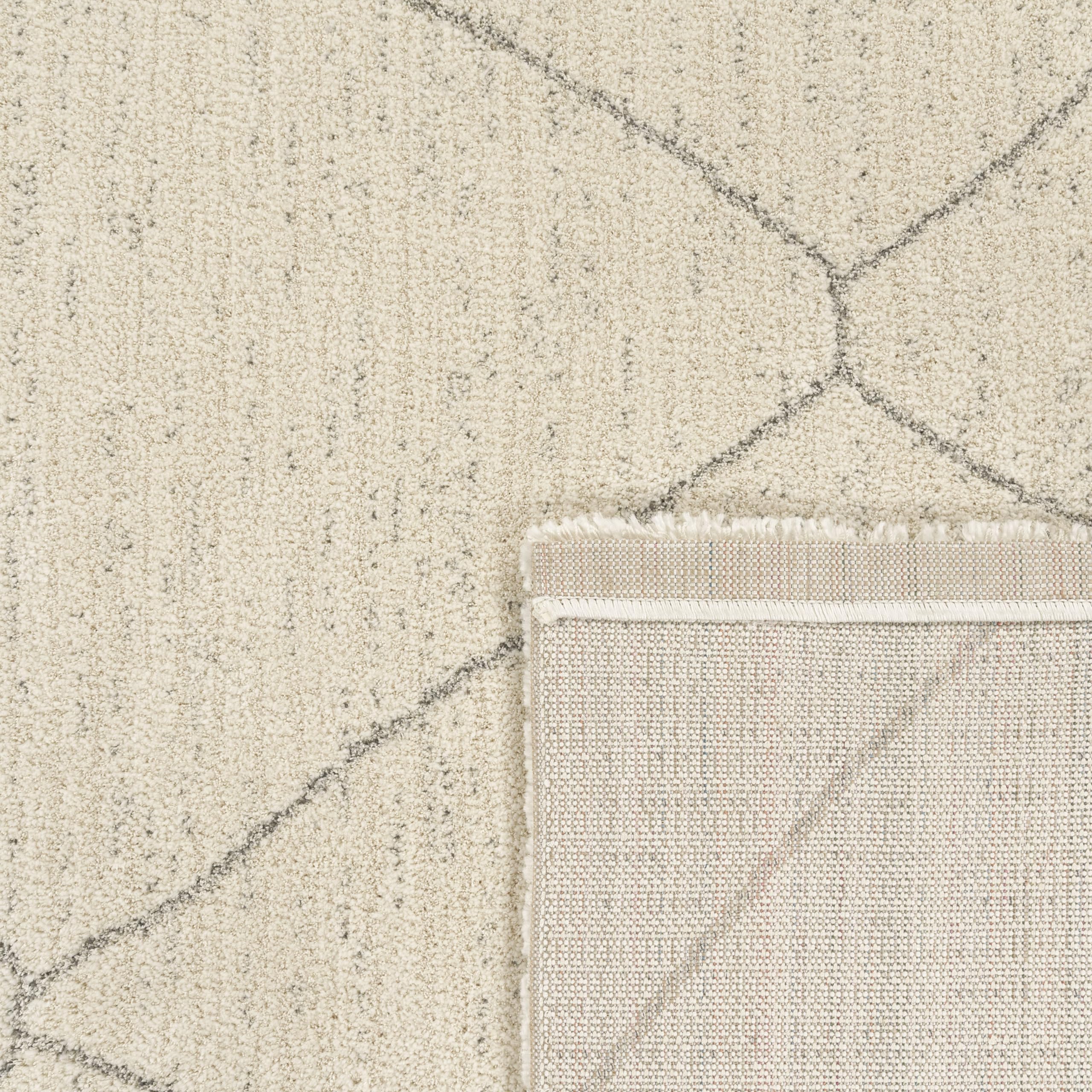 Paco Home Tapis Salon Chambre Look berbère Design scandinave Unicolore Motif Abstrait 3D Moderne Haute densité de Poils, Dimension:120x170 cm