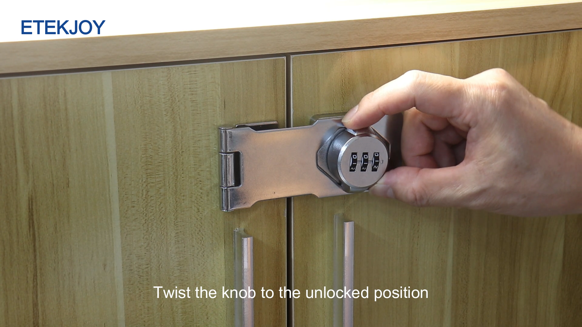 ETEKJOY Keyless Combination Lock for Wooden Cabinet 3-Digit