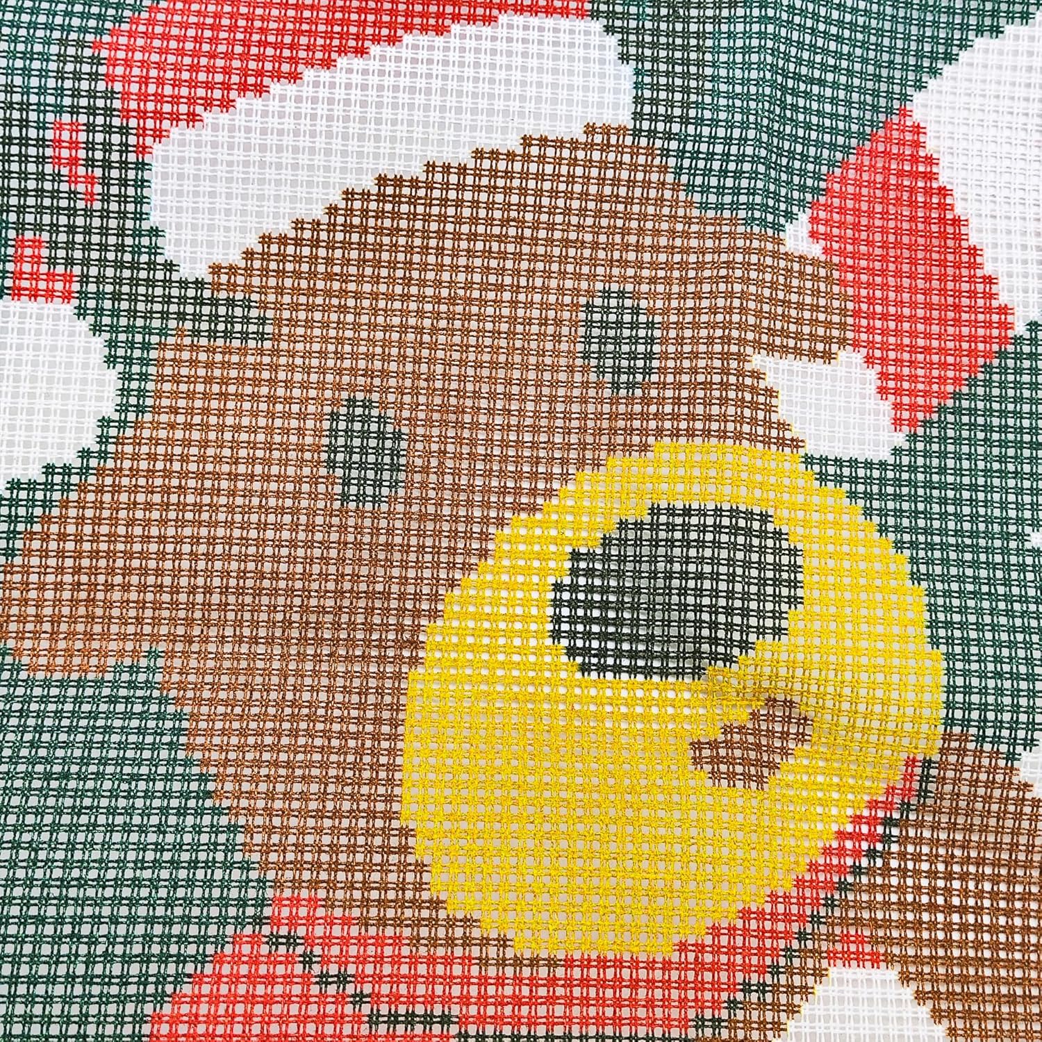 Howie's Needlepoint Needlepoint Kits for Adults, Christmas Pillow Front Cross Stitch Kit with Embroidery Pattern on Canvas, Yarn, 2 Needles and Instruction, 15 x 15inch(Reindeer)
