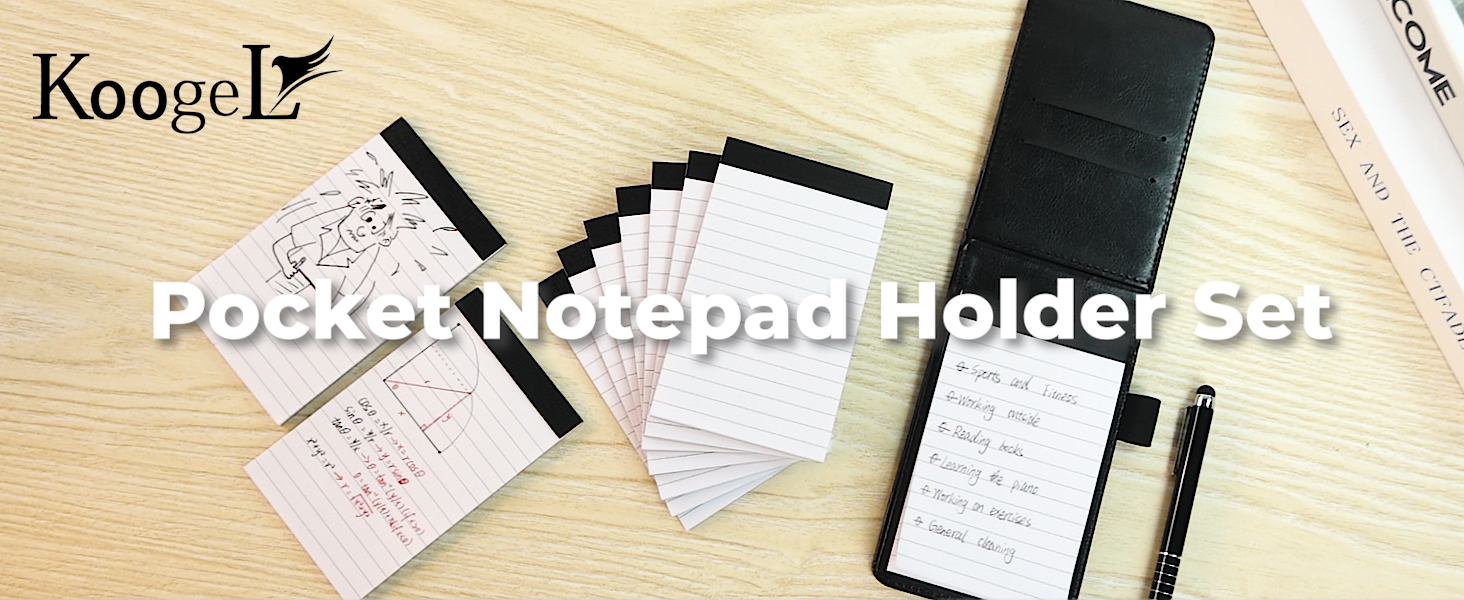 Mini 3?x 5?NotepadsホルダーレザーポケットMemo Pad BookカバーSmallフリップJotter Not 並行輸入品