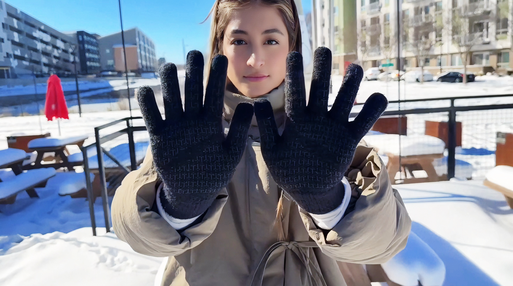 TRENDOUX Gants d'hiver en Tricot avec écran Tactile pour