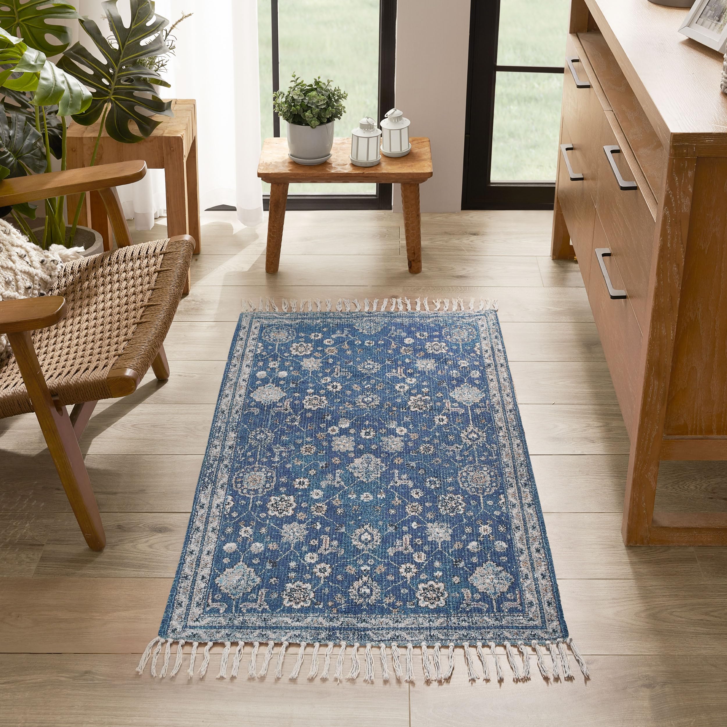 Tapis en chenille Jessica Simpson Cedarlyn aux finitions frangées haut de gamme