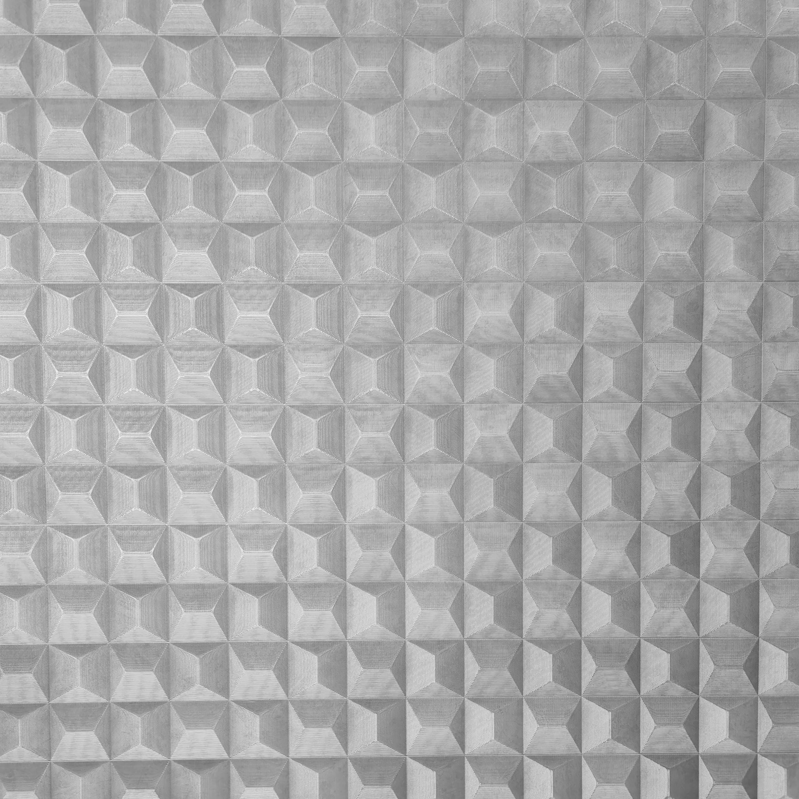 Vymura Romero Geo Grey 3D Square Effect Vinyl Wallpaper