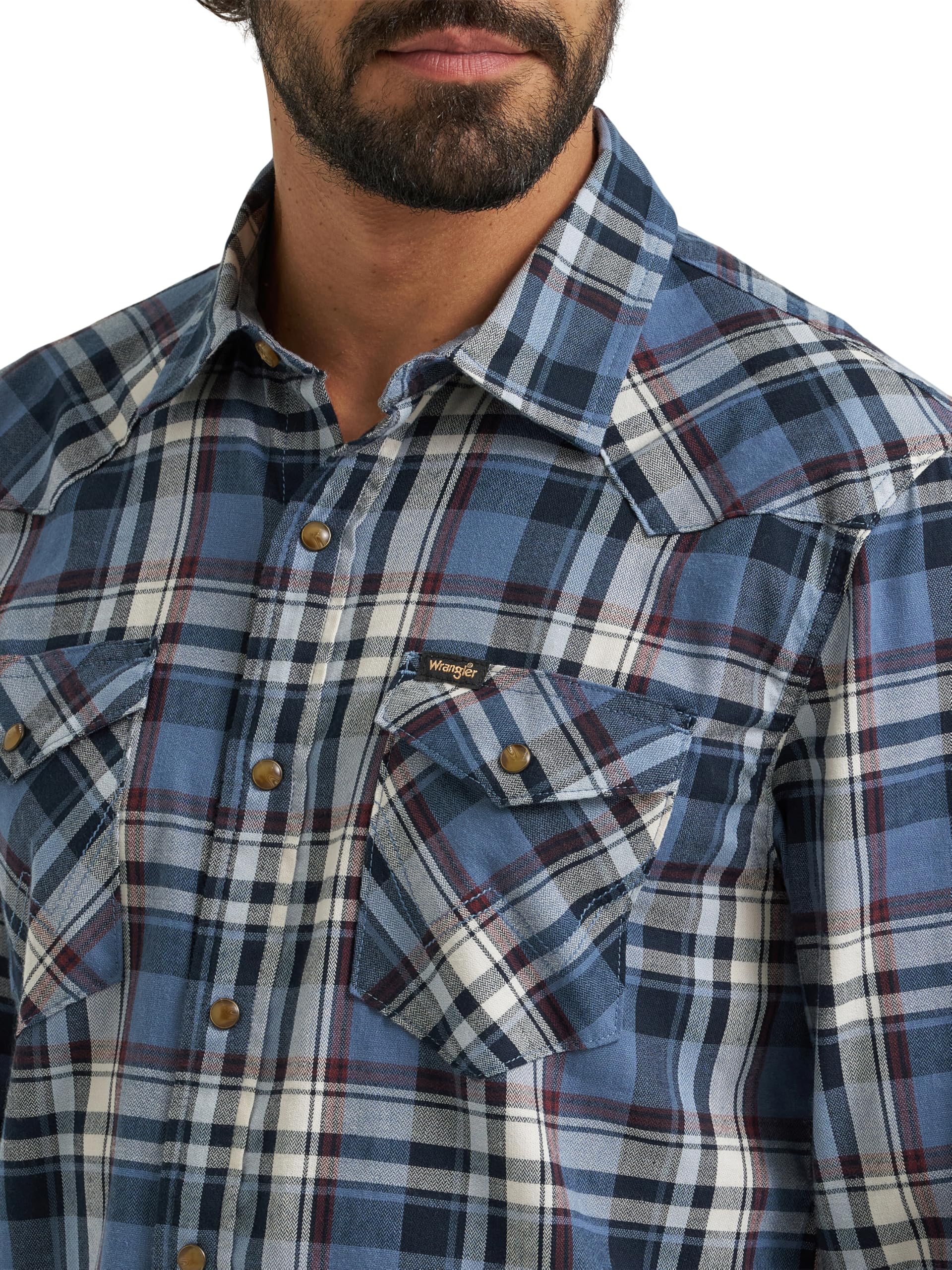 Wrangler Męska kultowa koszula dżinsowa o regularnym kroju, Midnight Navy, L