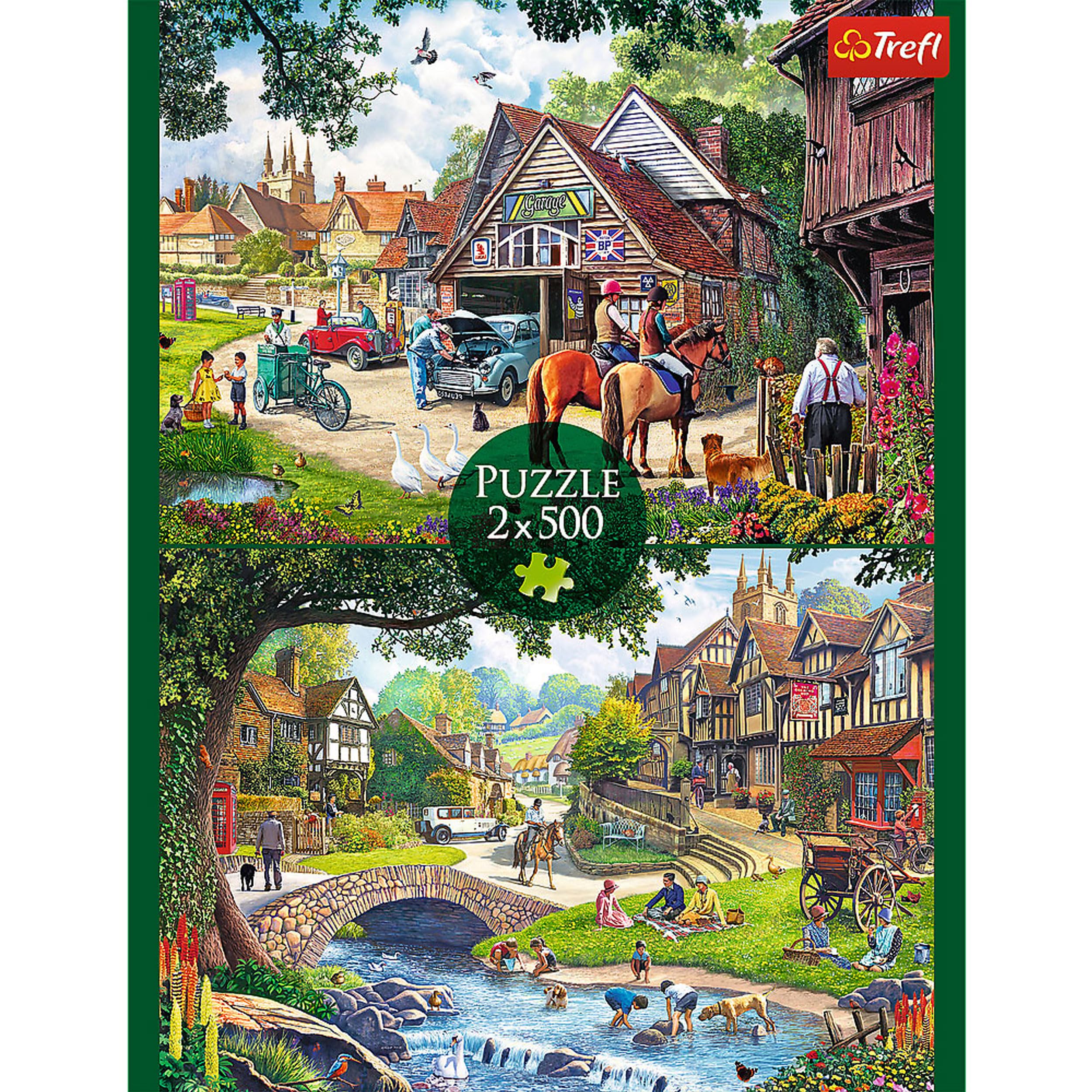 Puzzles 500 Piezas Trefl Puzzle 500 Piezas Trébol - Puzzle 2en1: Vida Idílica - 2 X 500 Elementos - Conjunto De Dos Rompecabezas, DIY, Diversión Creativa Para Adultos Y Niños A Partir